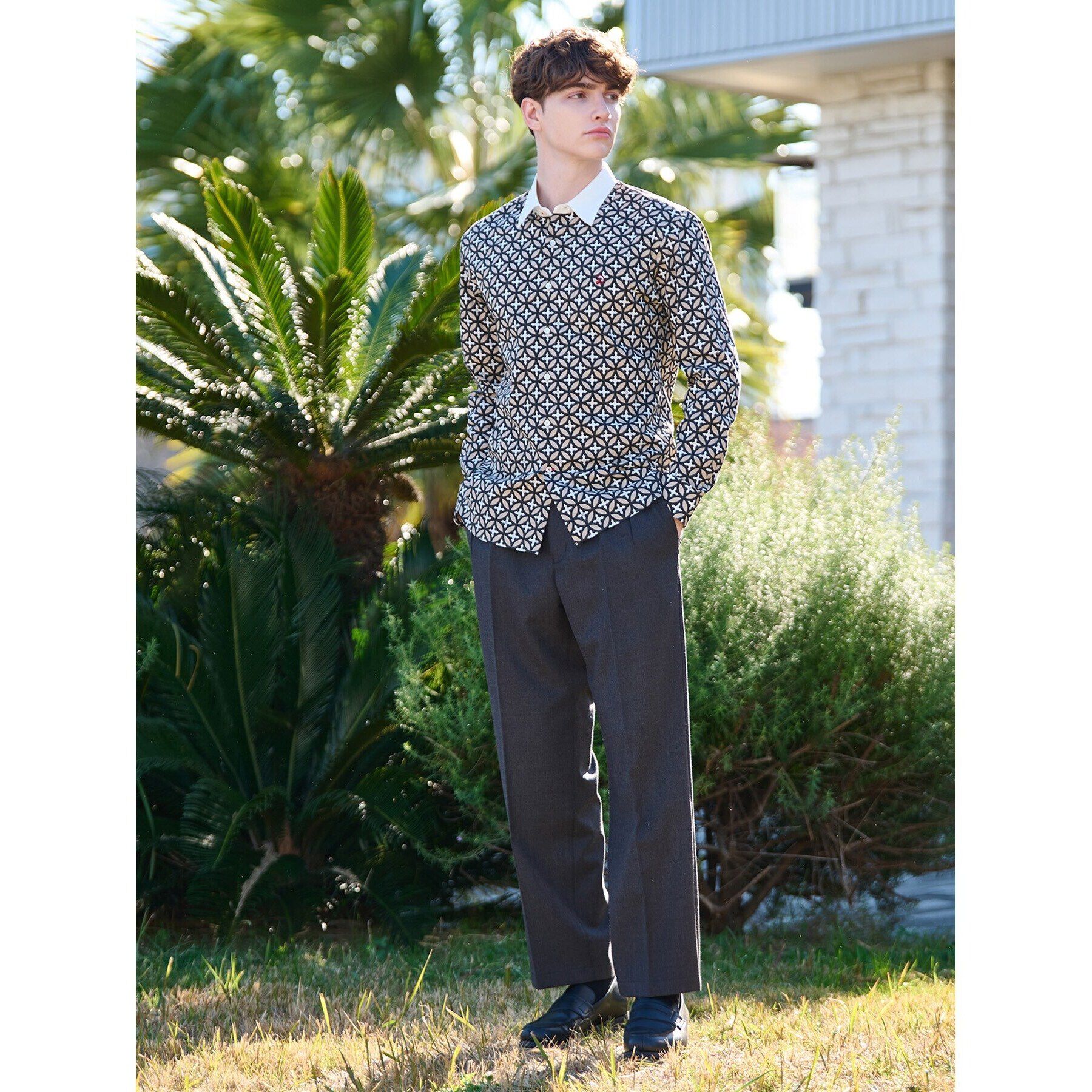 DRESSTERIOR「オーバーラップサークル クレリックシャツ」|シャツ・ブラウス|