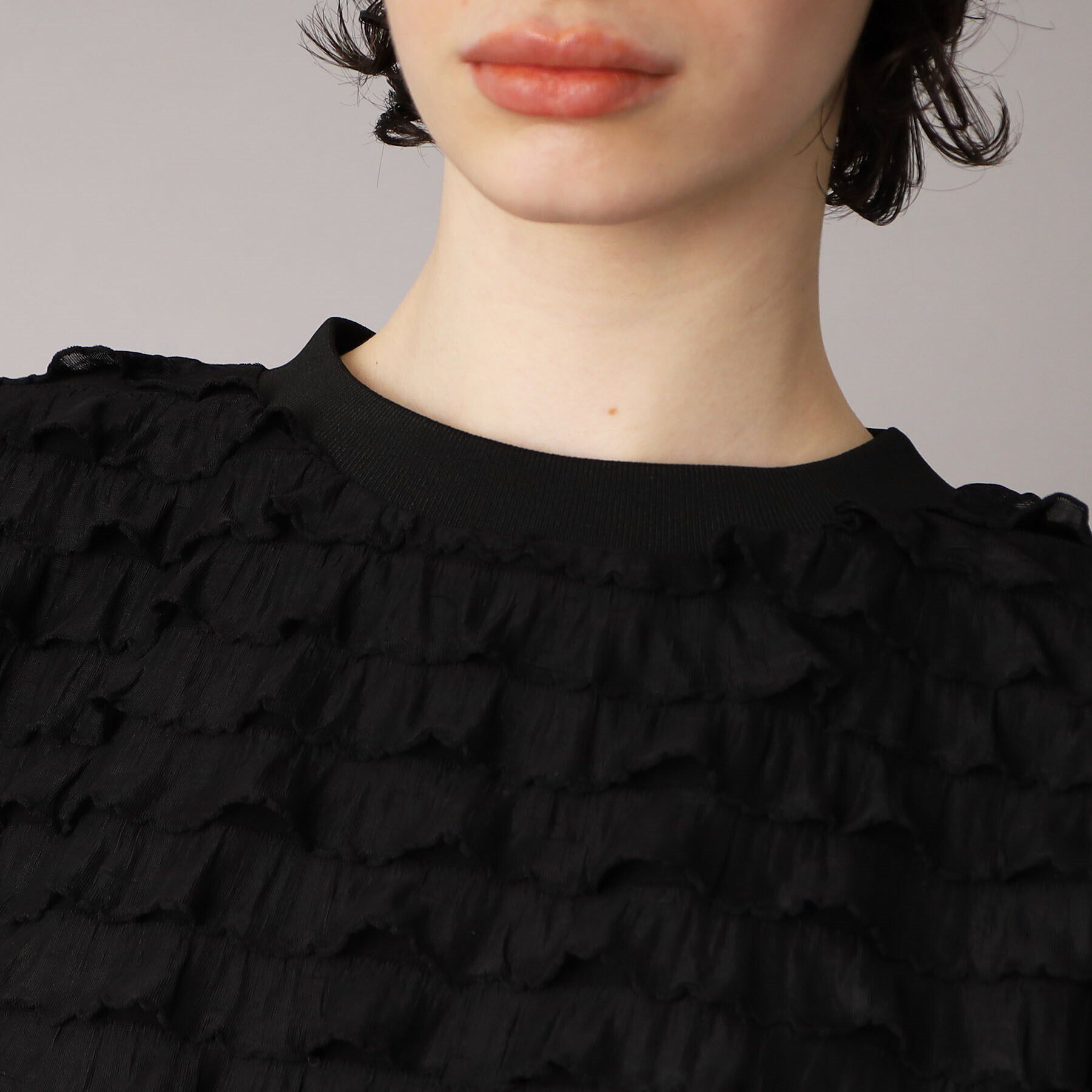 DRESSTERIOR「PROVOKE（プロヴォーク）【別注】フリルフレンチスリーブトップス」|Tシャツ・カットソー|