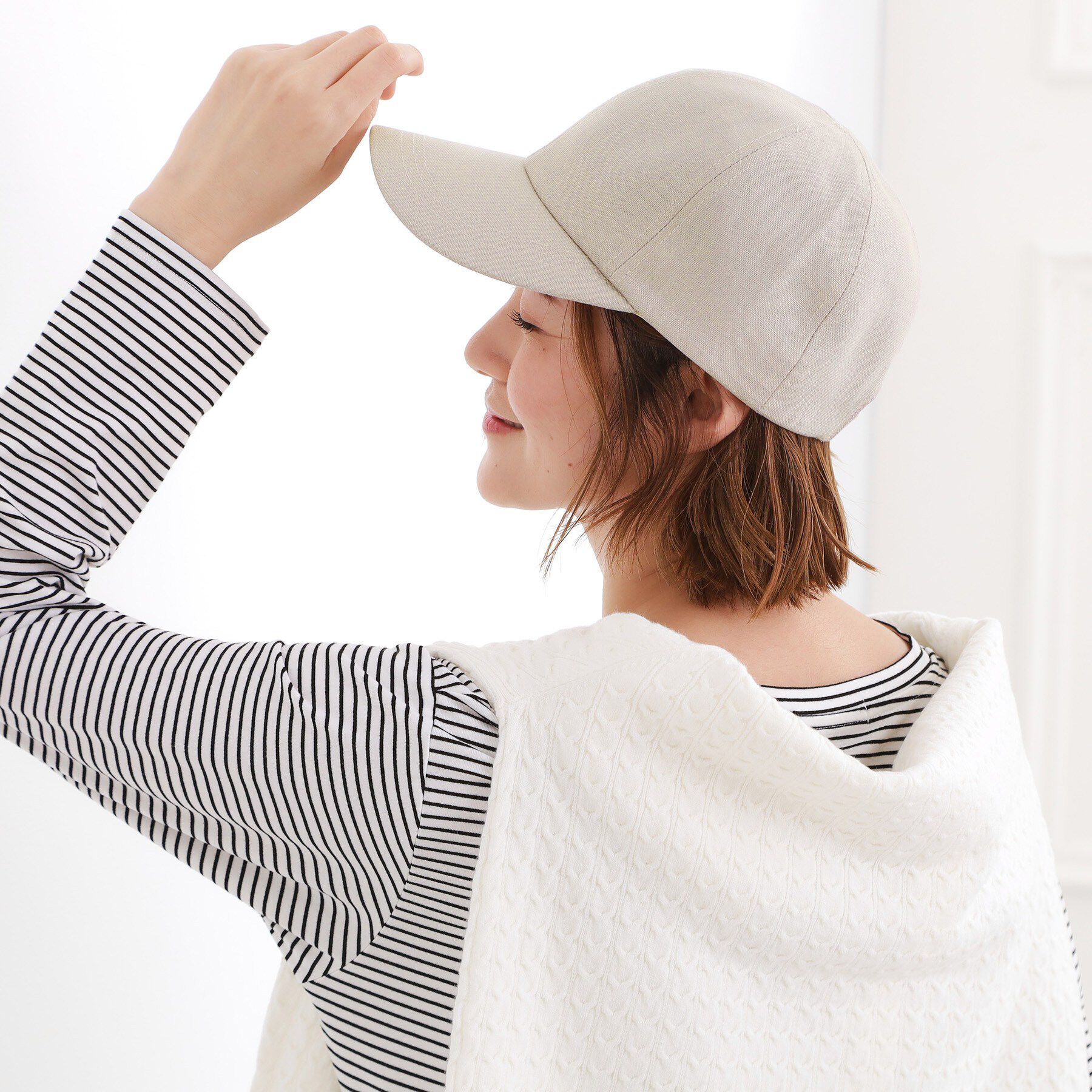 grove「リボンキャップ【UVカット・サイズ調整可能】」|キャップ・キャスケット|