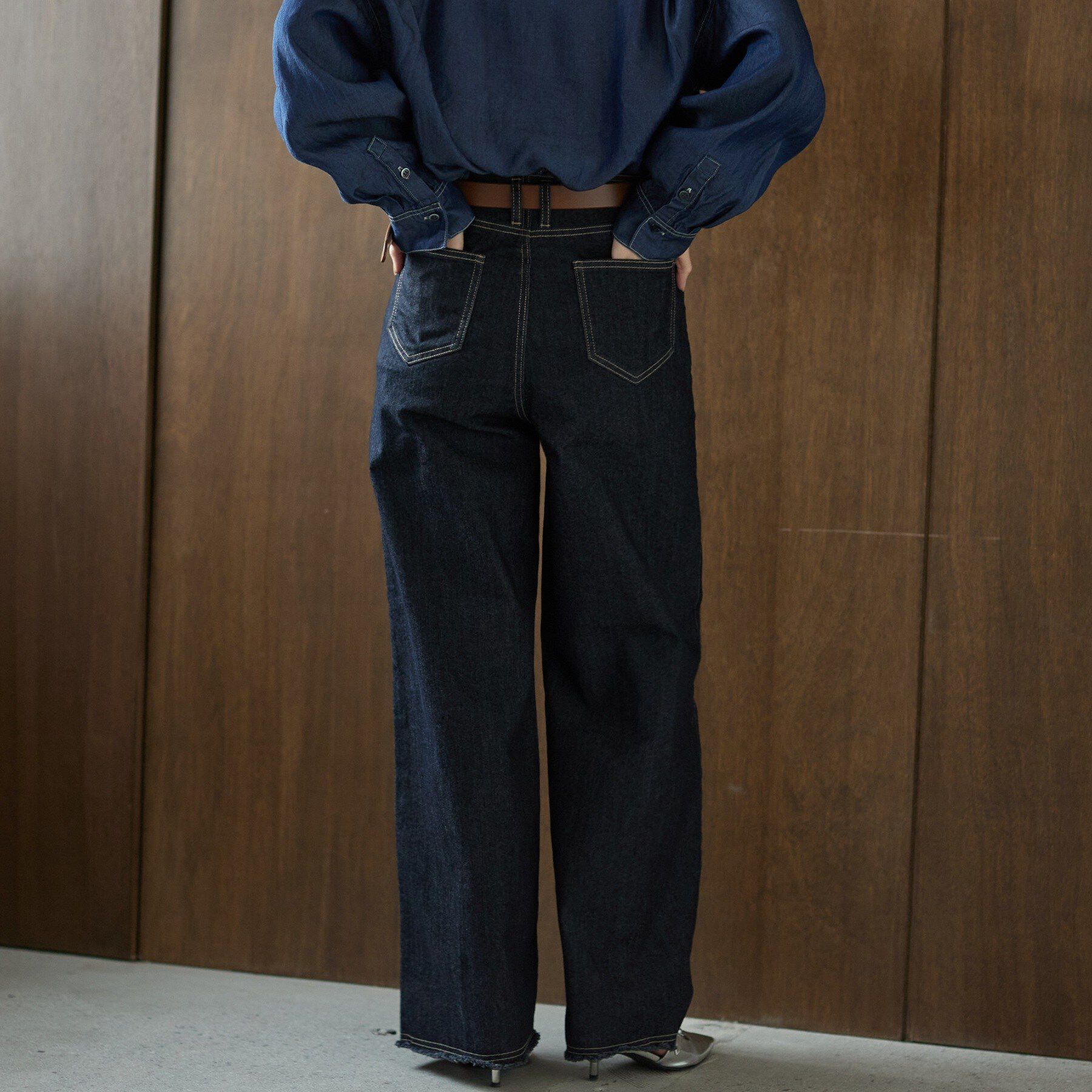 GALLEST「ハイウエストカットオフデニム」|デニム|