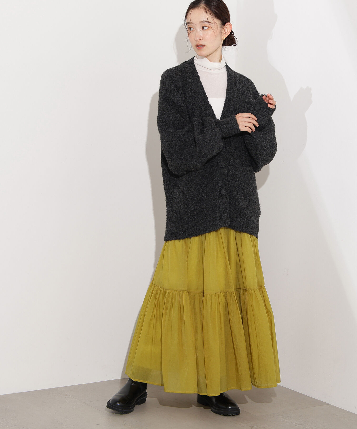  「オーガンジーティアードスカート」|スカート|