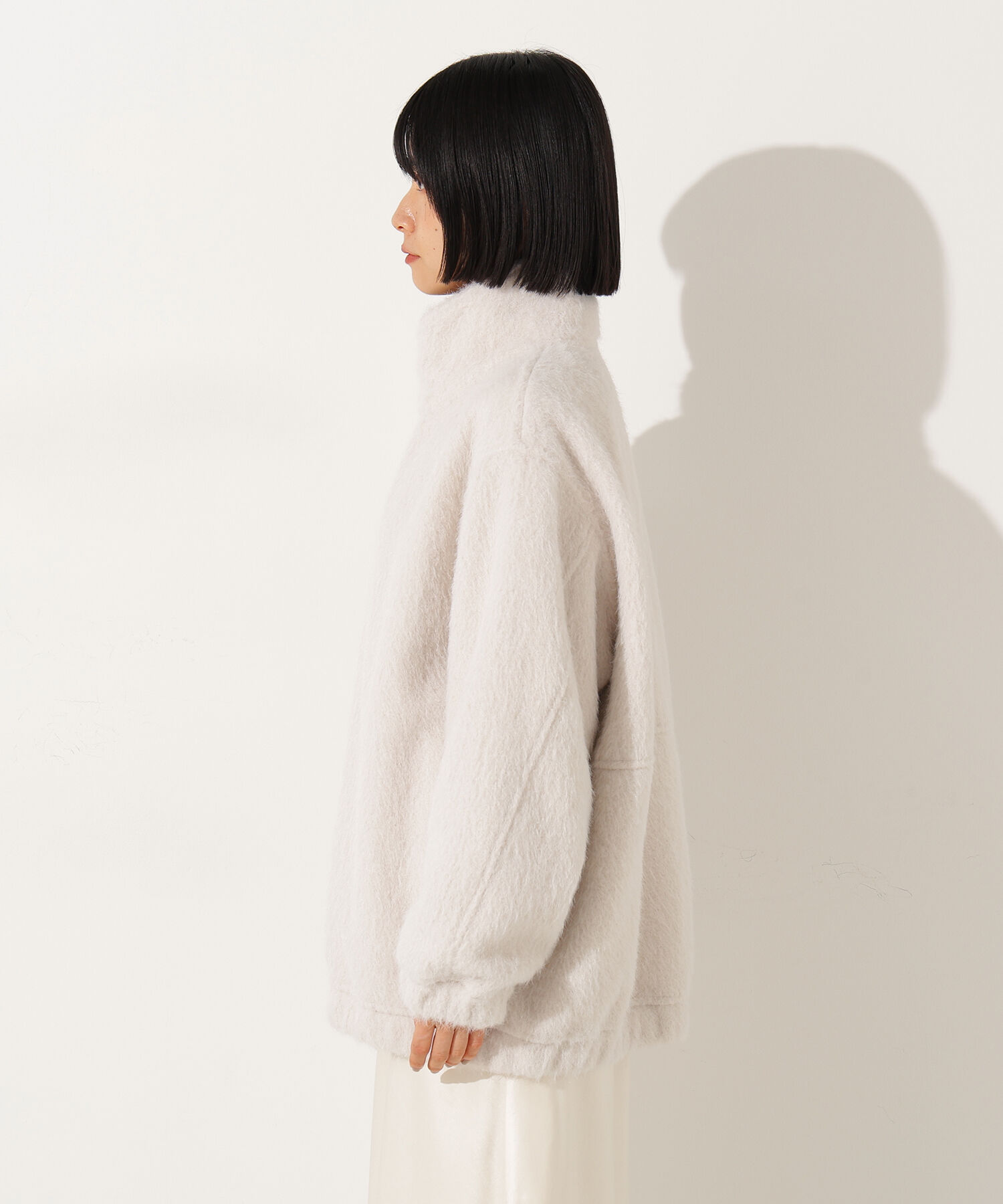  「スタンドネックシャギーブルゾン」|ブルゾン・スタジャン|