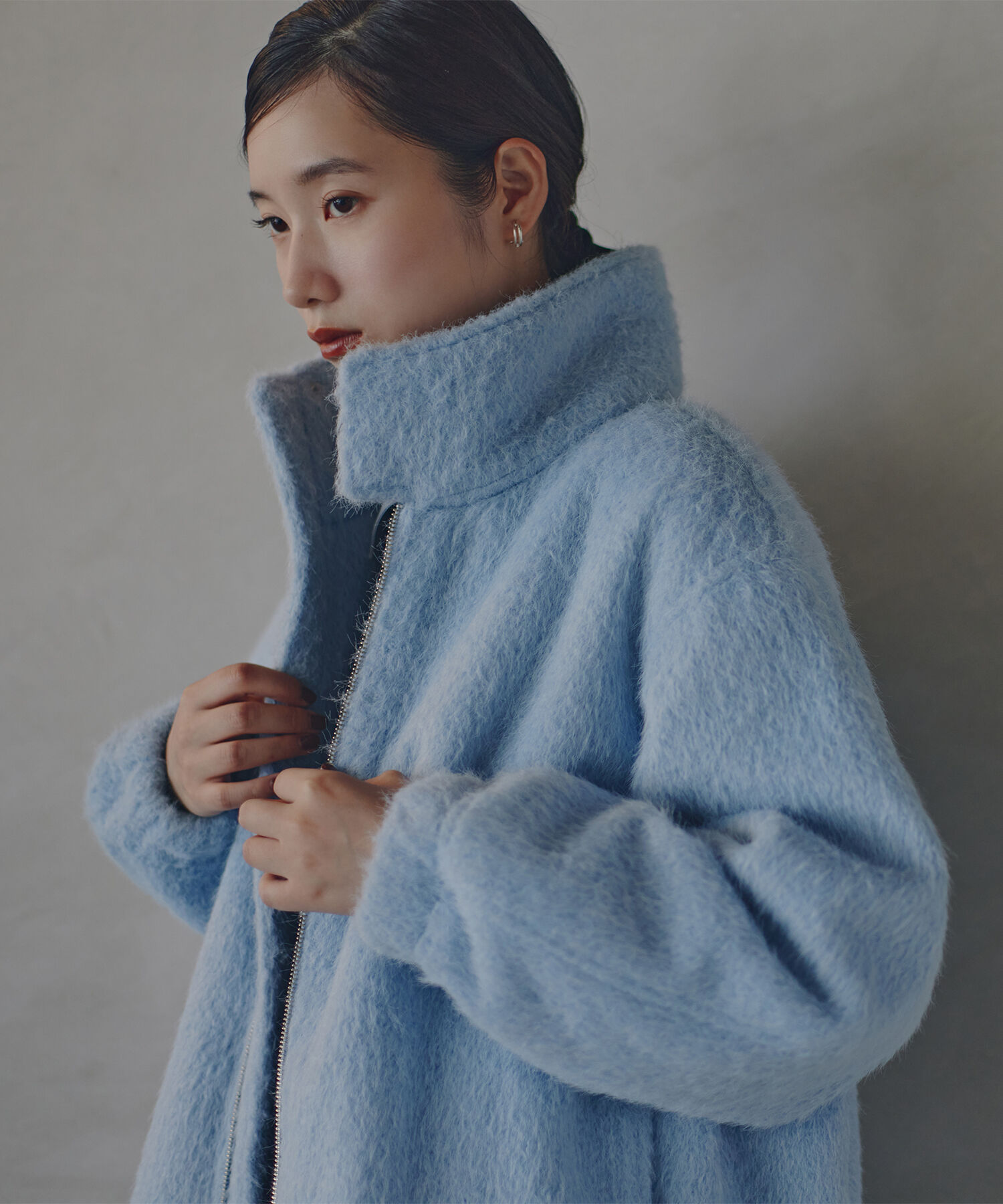  「スタンドネックシャギーブルゾン」|ブルゾン・スタジャン|