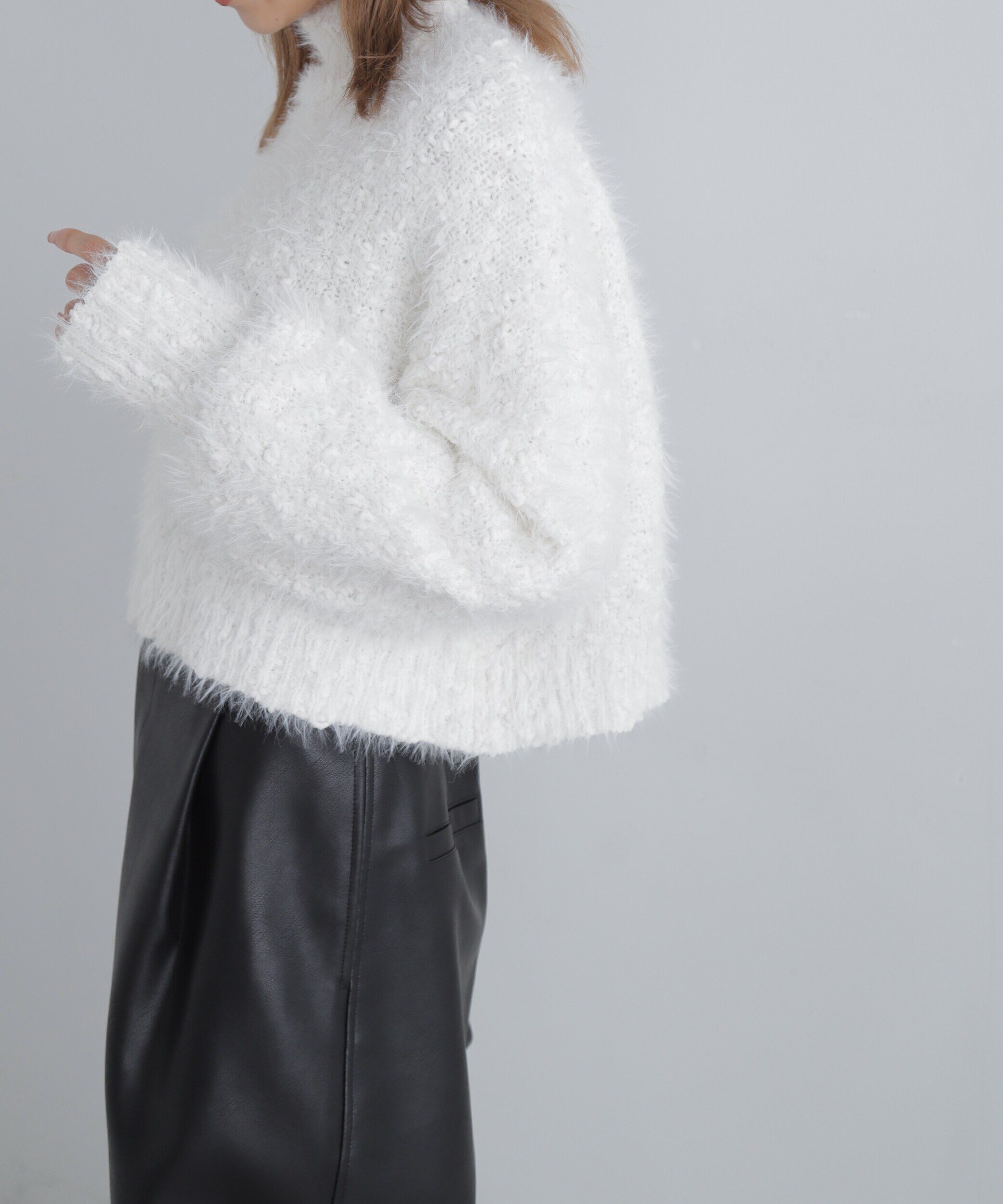  「フェザーモールポップコーンミックスニット」|ニット・セーター|