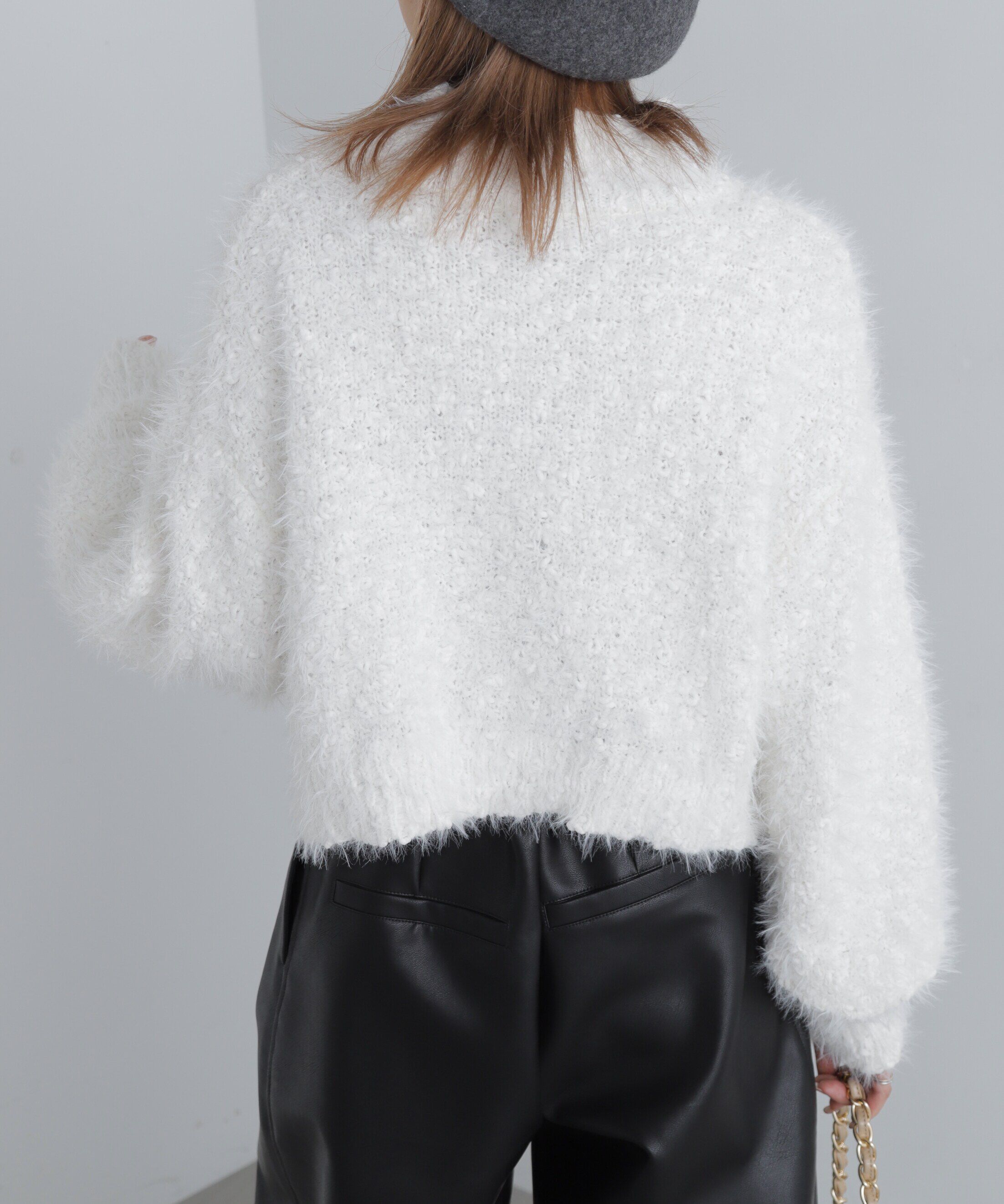  「フェザーモールポップコーンミックスニット」|ニット・セーター|