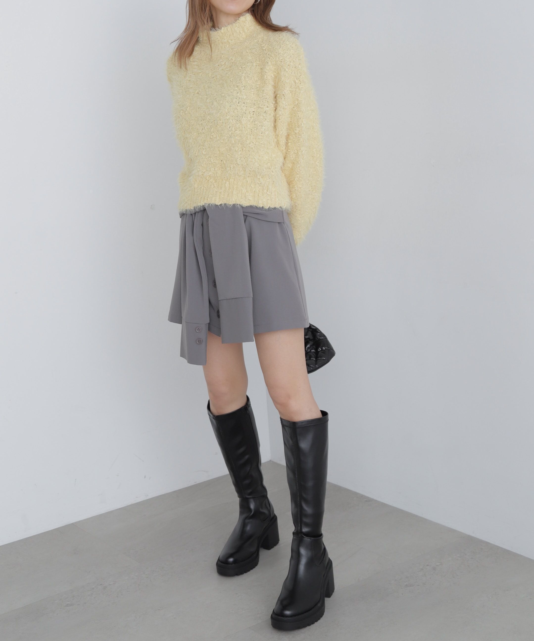  「フェザーモールポップコーンミックスニット」|ニット・セーター|