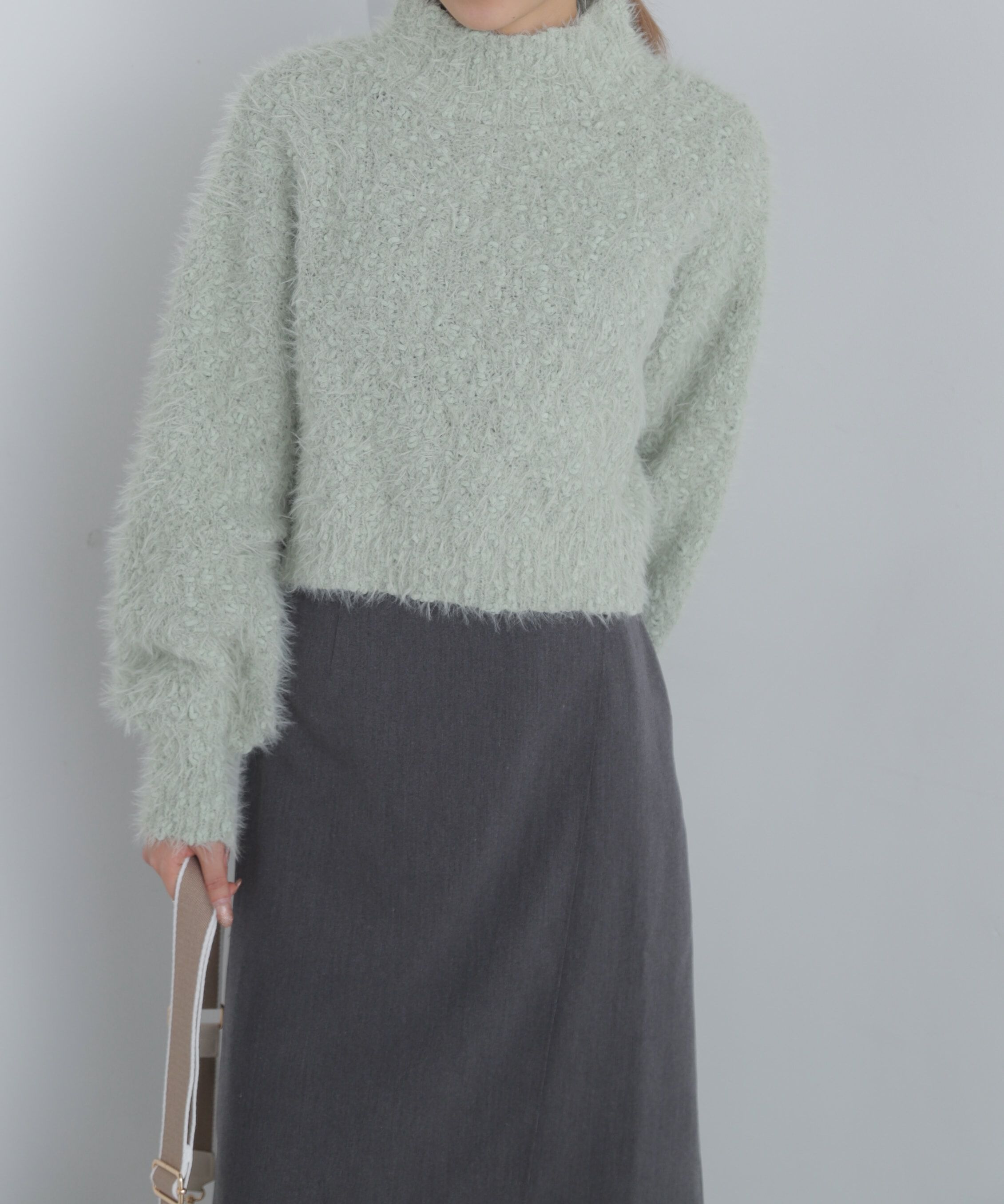  「フェザーモールポップコーンミックスニット」|ニット・セーター|