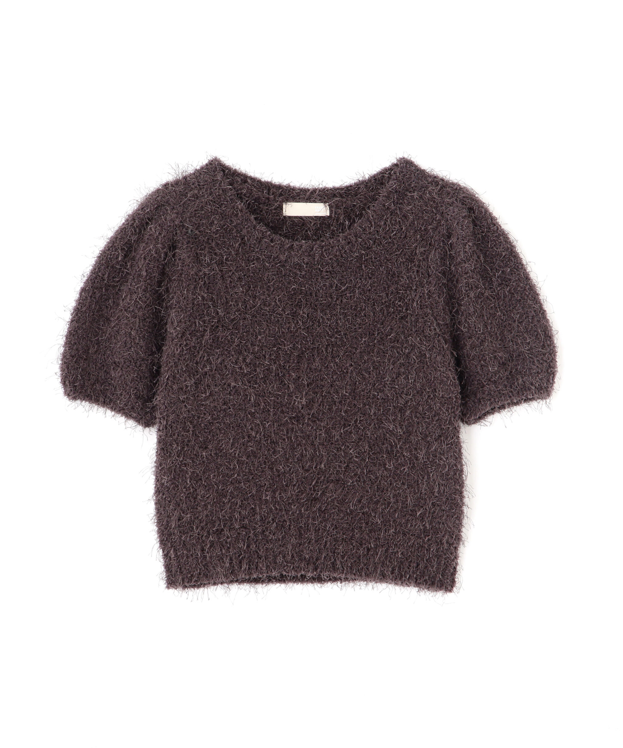  「フェザーパフスリーブ半袖ニット」|ニット・セーター|