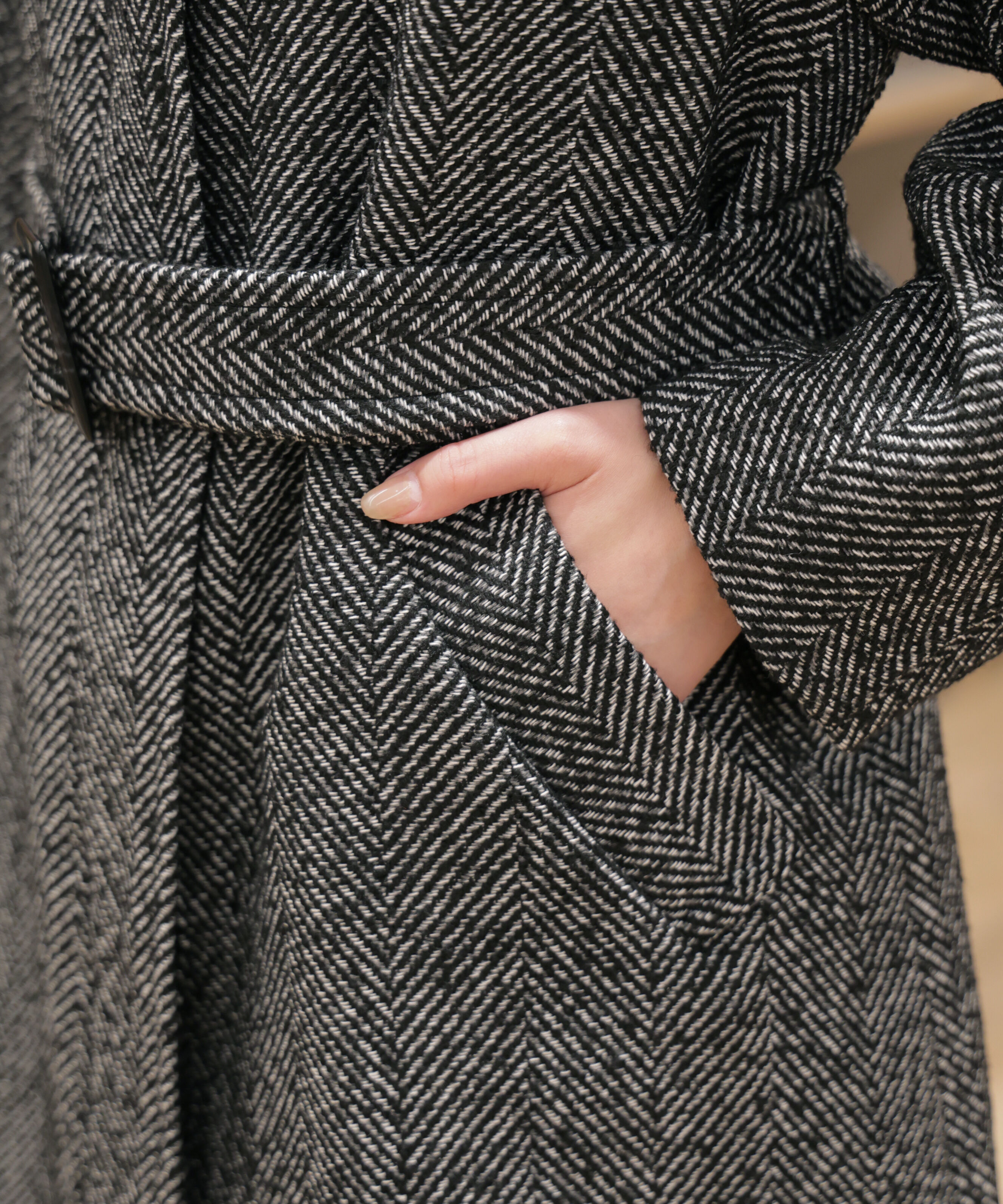  「スタンドカラーミドル丈ツイードコート」|その他|