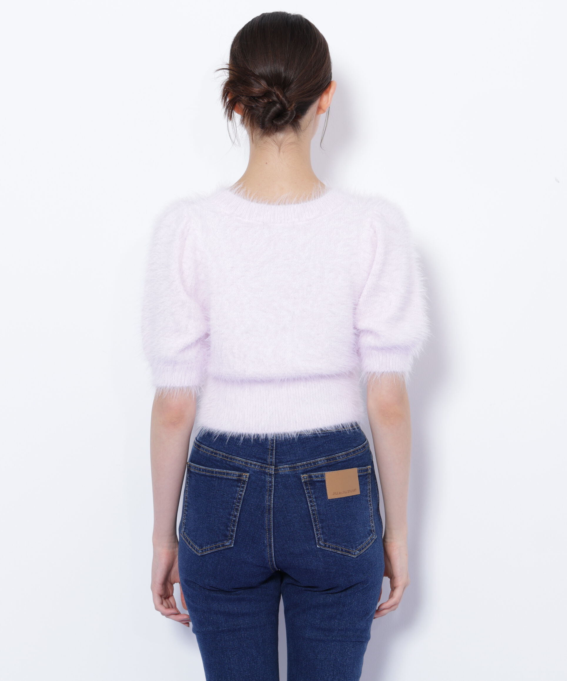  「ハートプレート付きフェザーニット」|ニット・セーター|