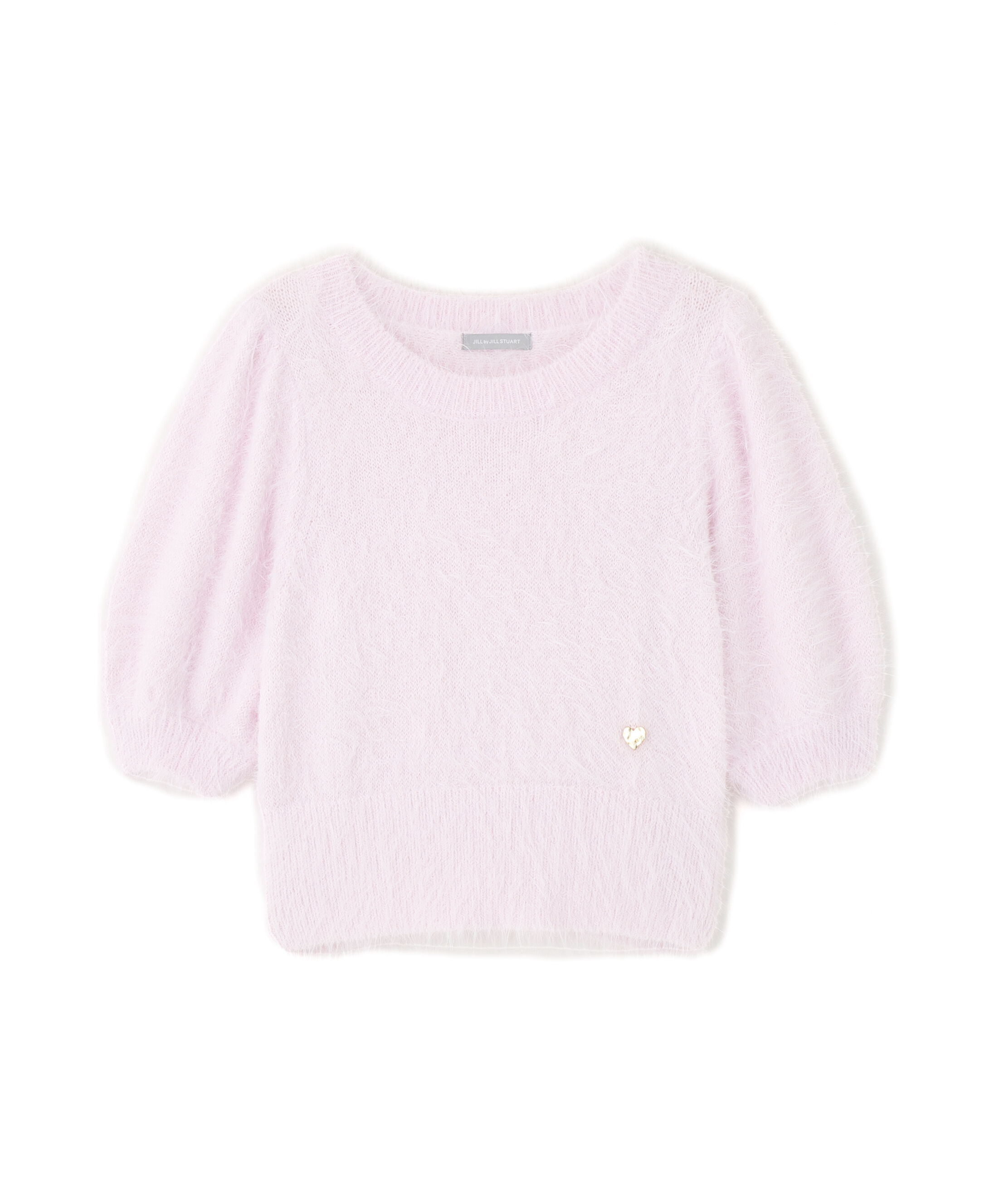  「ハートプレート付きフェザーニット」|ニット・セーター|