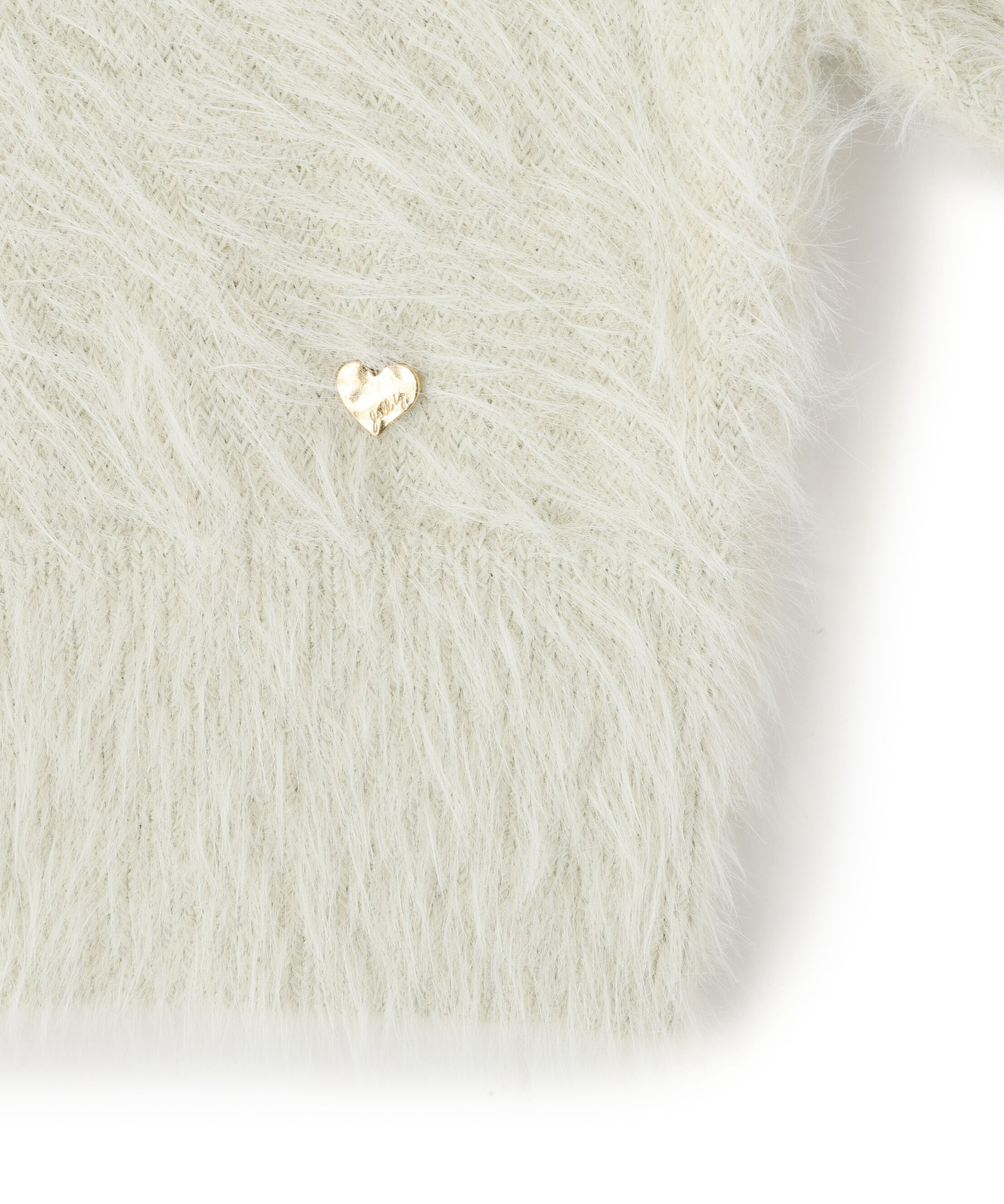  「ハートプレート付きフェザーニット」|ニット・セーター|