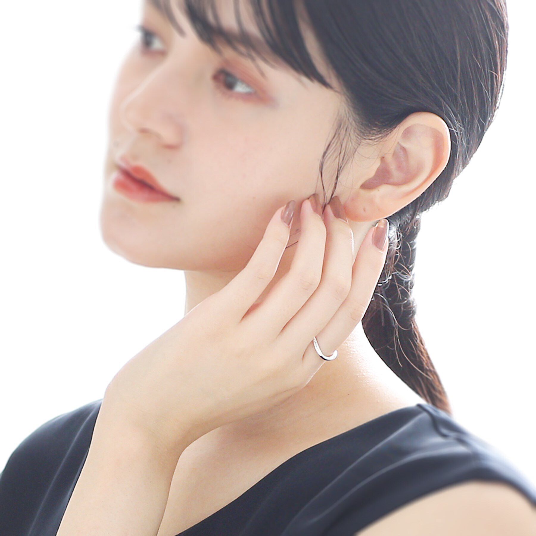 COCOSHNIK ONKITSCH「シルバー ラインリング カーブ」|リング|