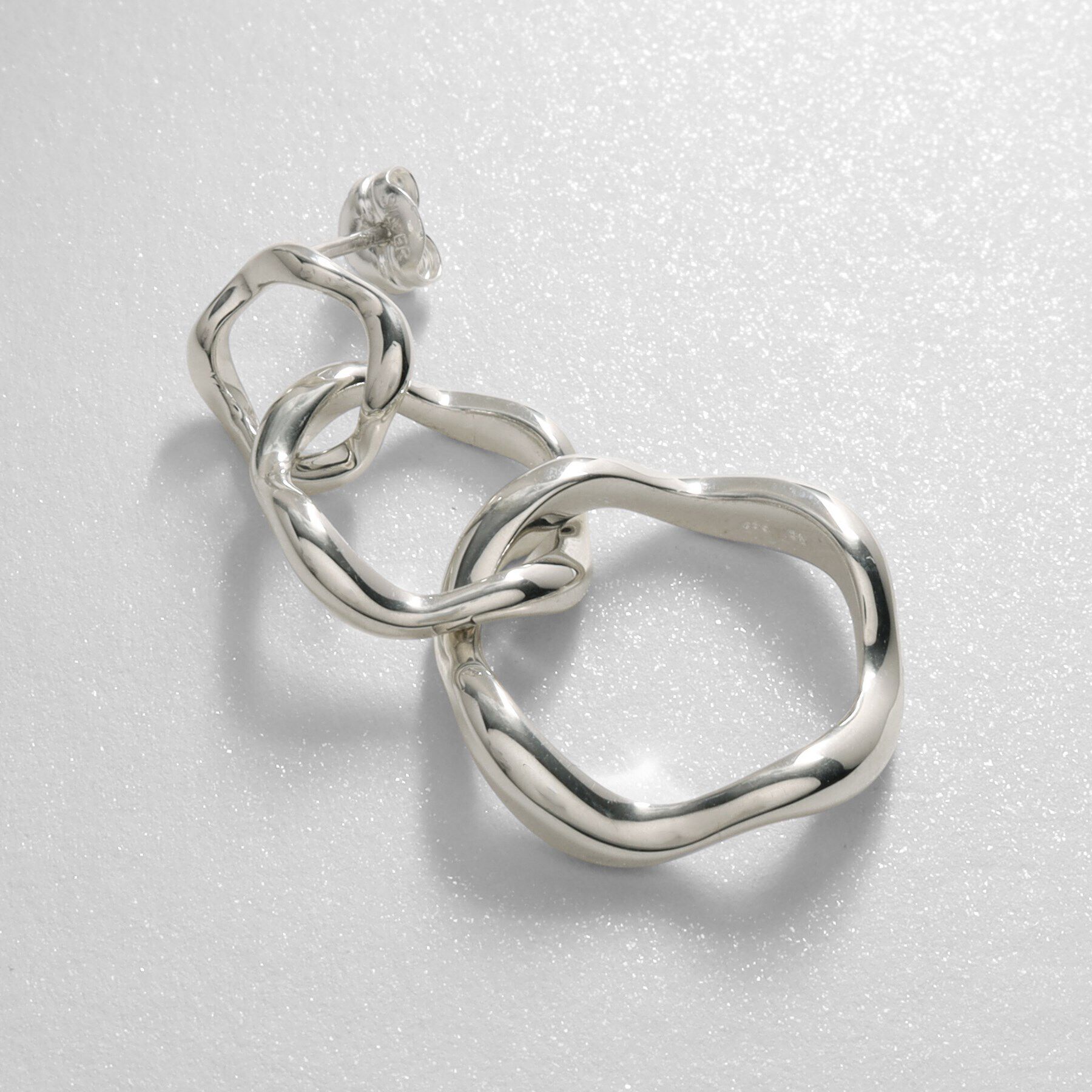 COCOSHNIK ONKITSCH「シルバー ニュアンスピアス トリプルフープ」|ピアス|