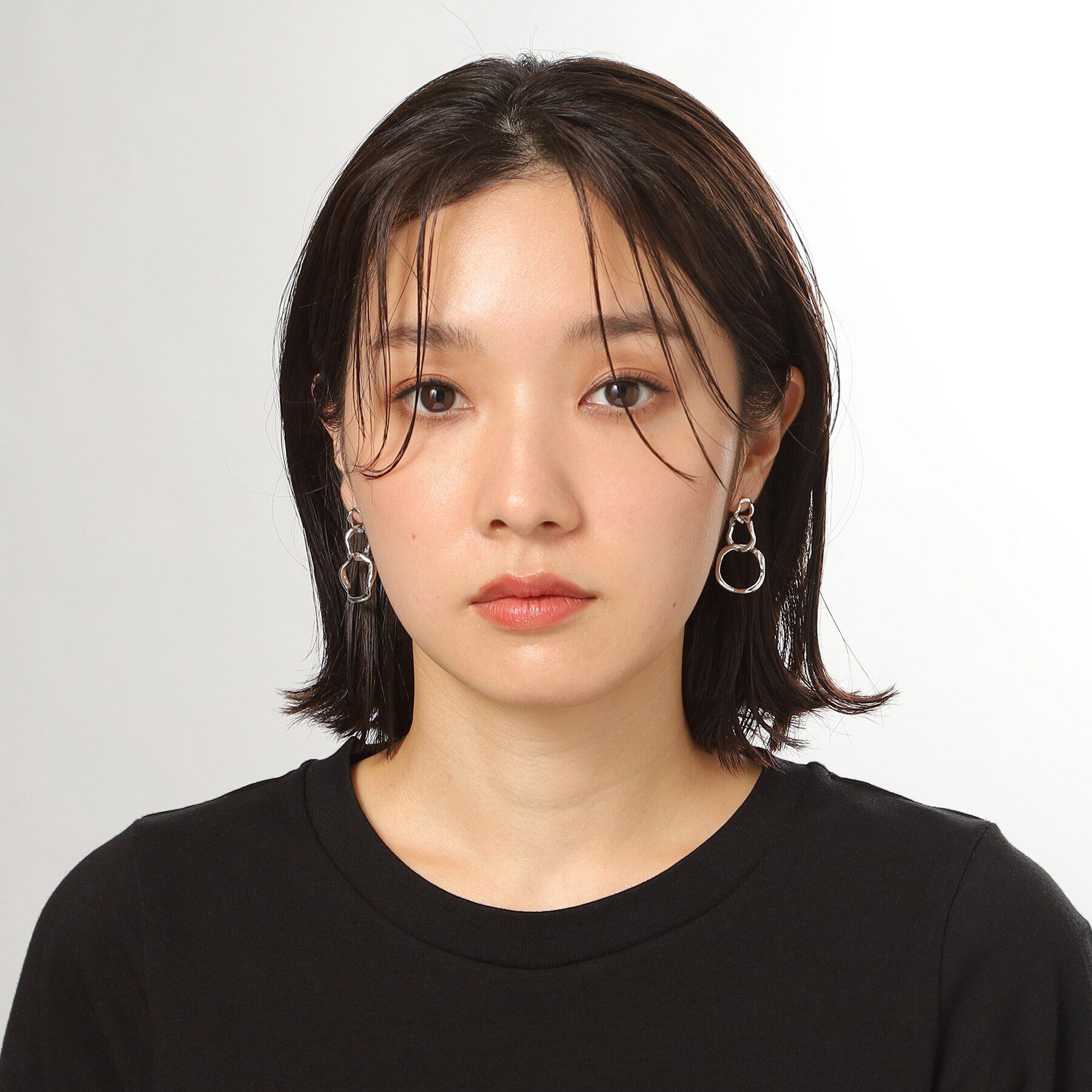 COCOSHNIK ONKITSCH「シルバー ニュアンスピアス トリプルフープ」|ピアス|