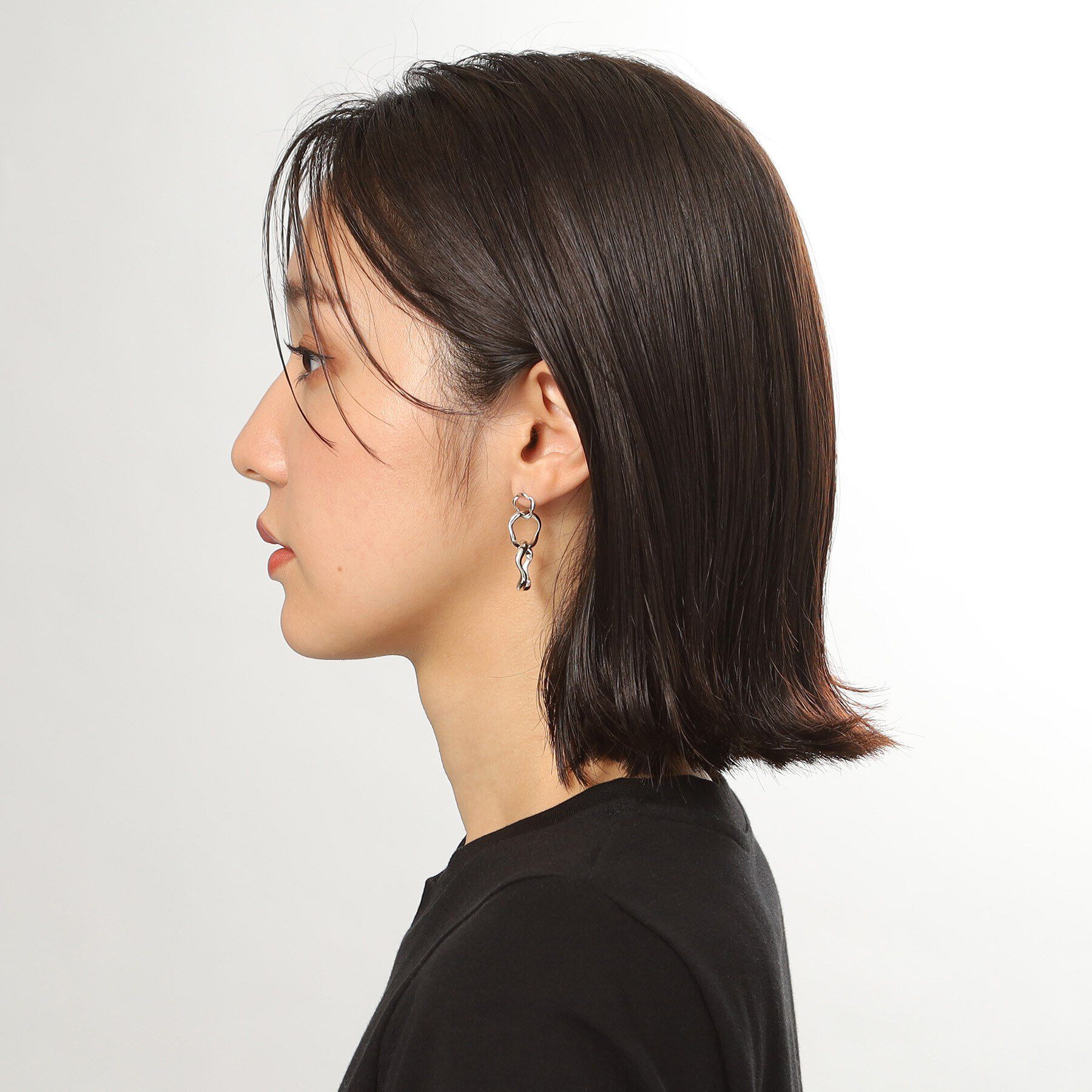 COCOSHNIK ONKITSCH「シルバー ニュアンスピアス トリプルフープ」|ピアス|