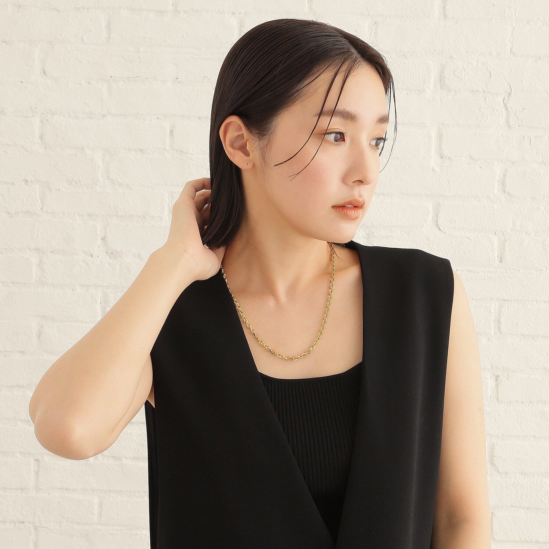 COCOSHNIK ONKITSCH「シルバー デザインチェーン リッジケーブル ネックレス GP」|ネックレス|