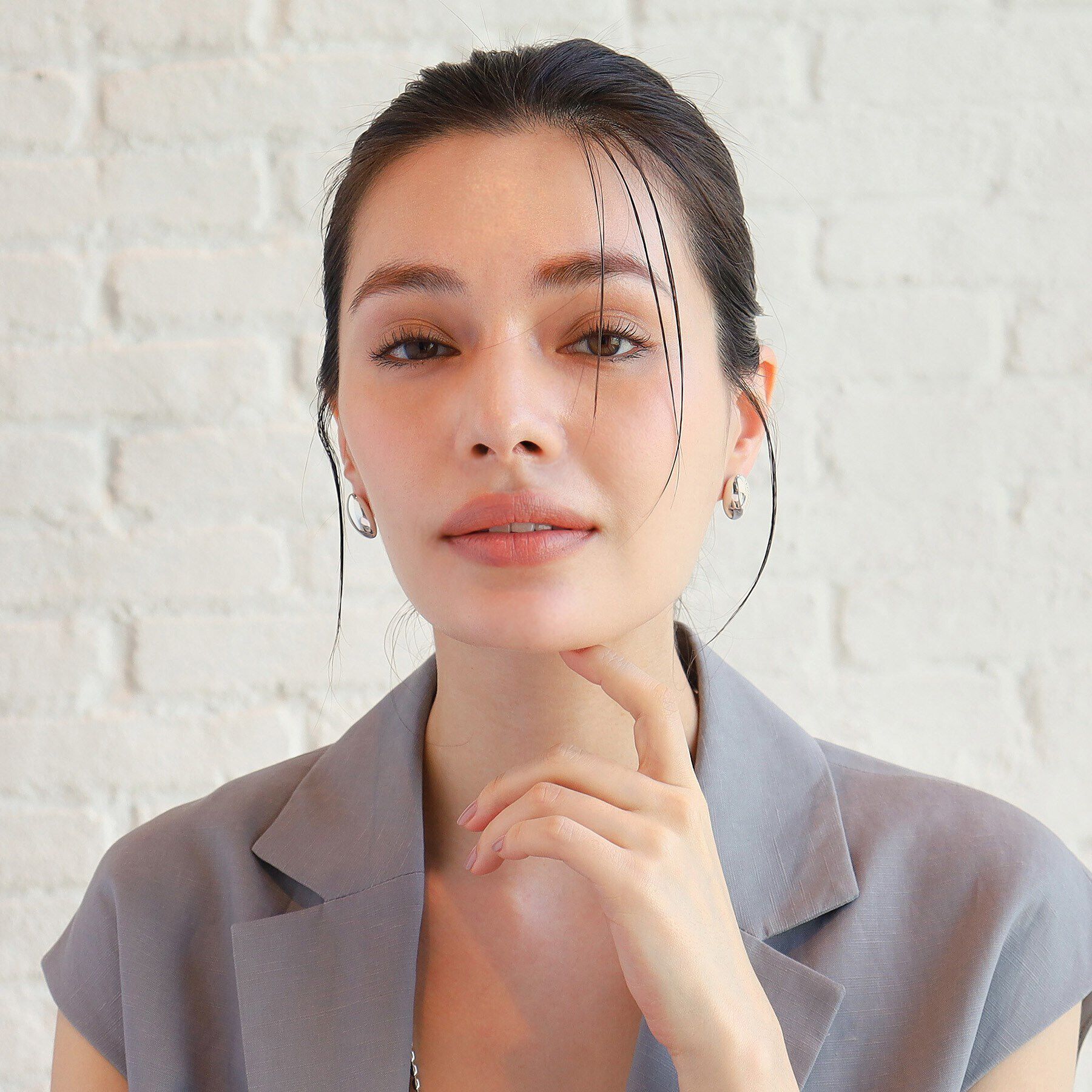 COCOSHNIK ONKITSCH「シルバー ホロウピアス オーバルスタッド」|ピアス|