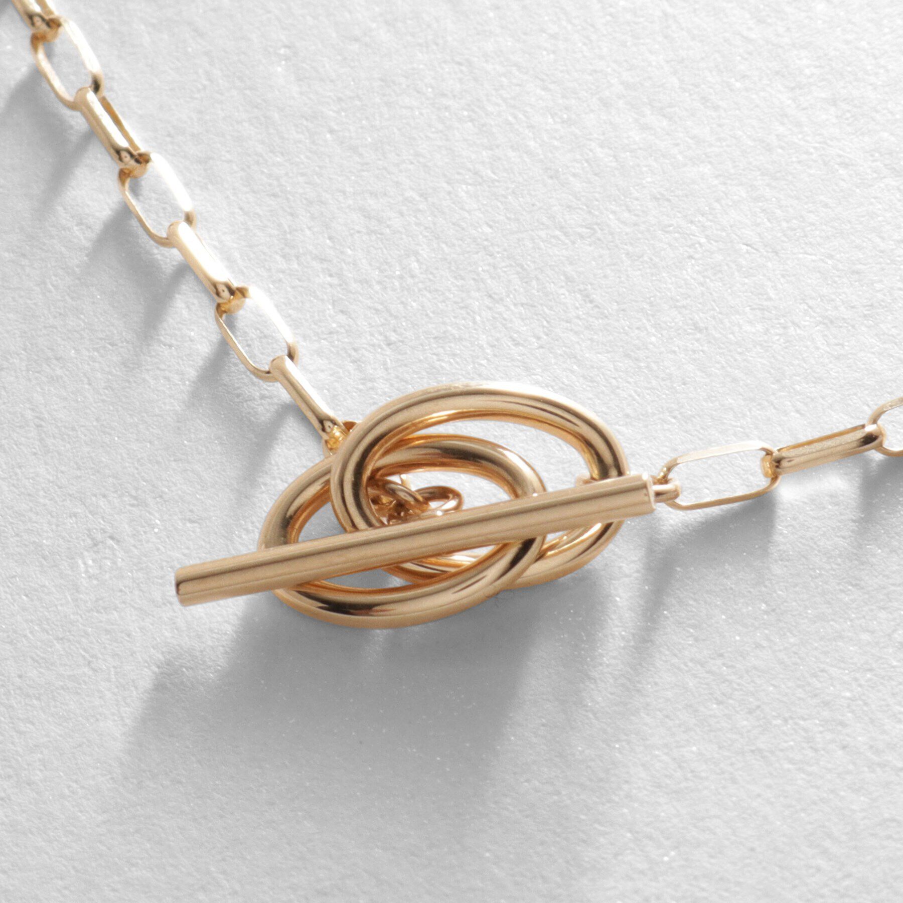 COCOSHNIK「K10ロングハーフラウンドダブルマンテル ネックレス」|ネックレス|