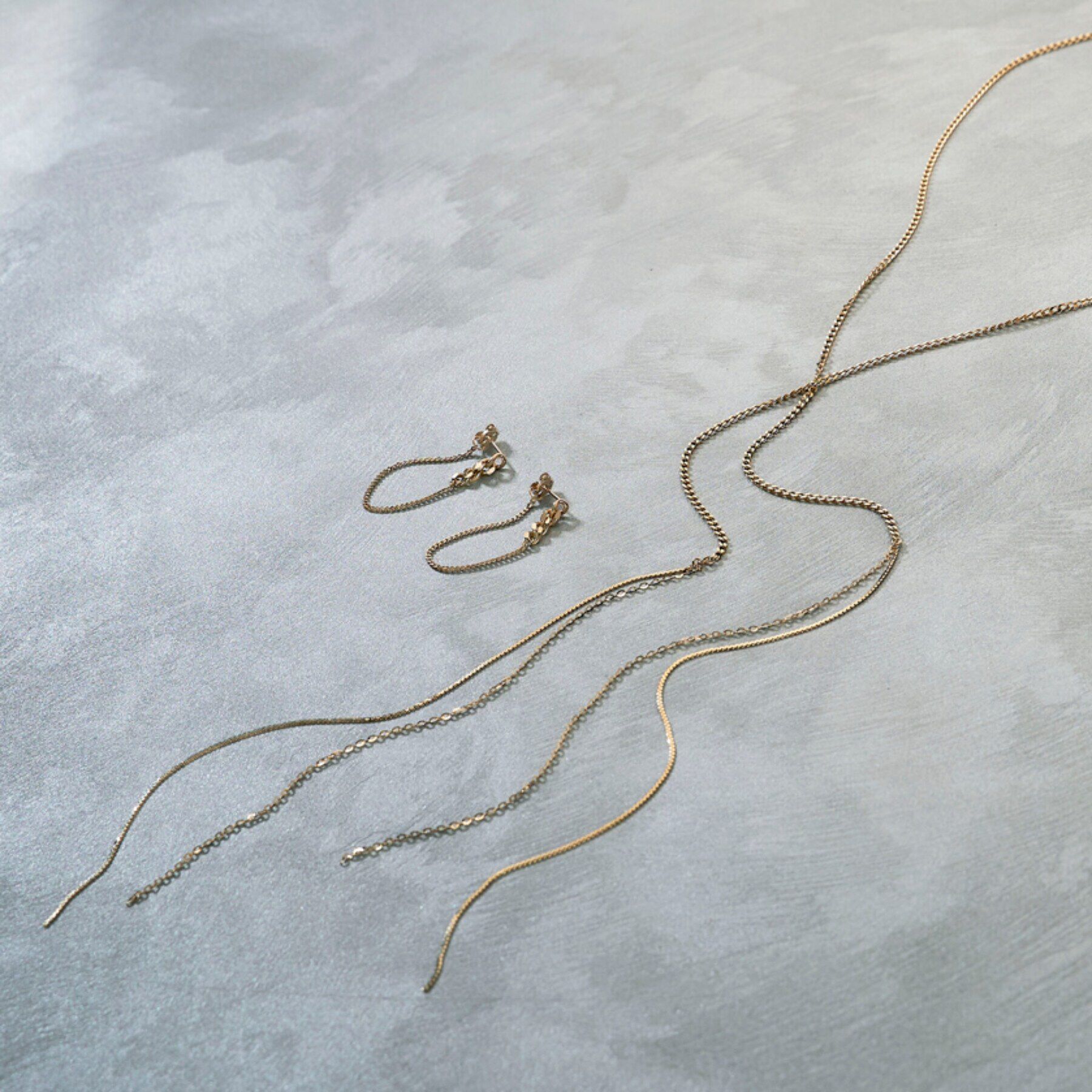 COCOSHNIK「K10キヘイフリンジY ネックレス大」|ネックレス|