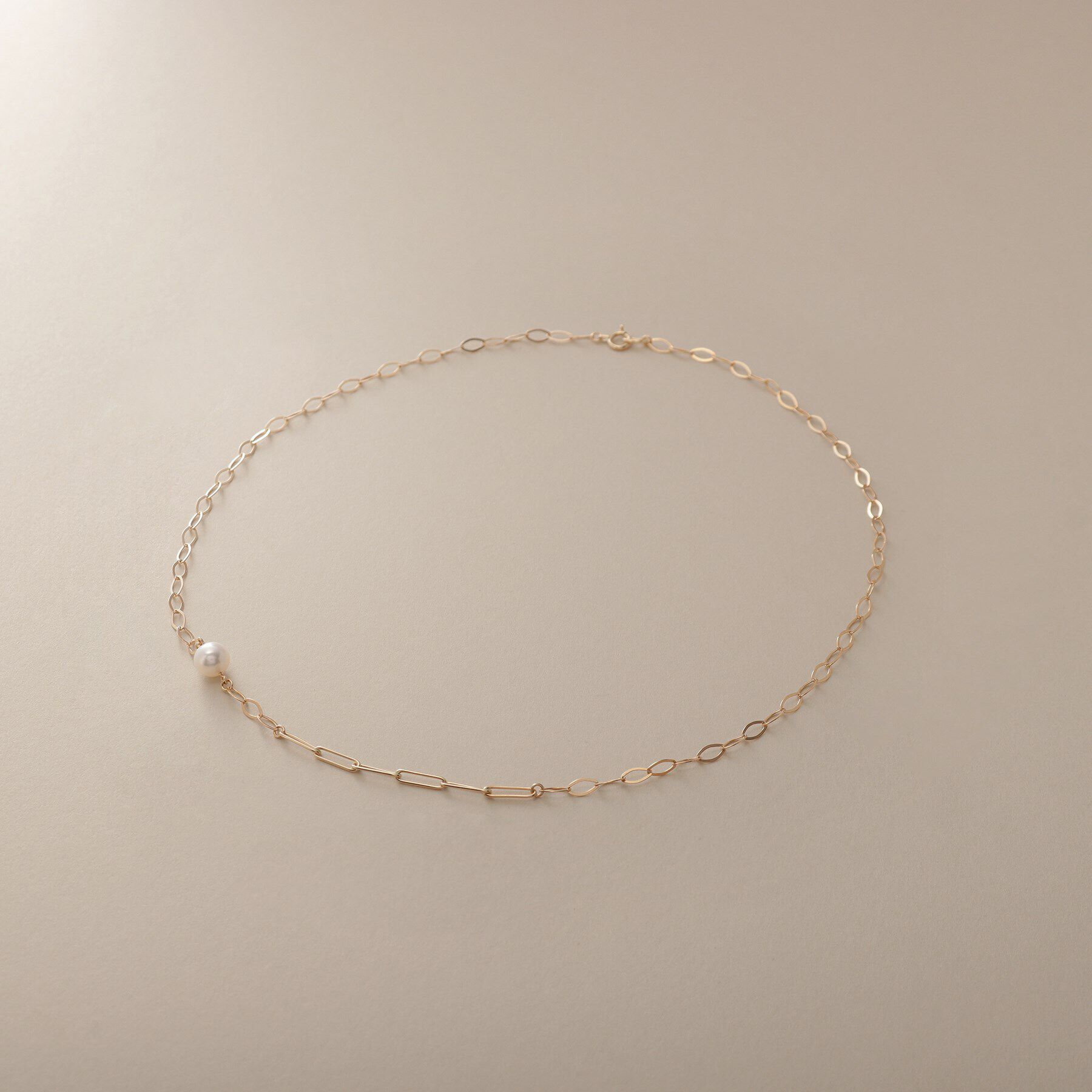 COCOSHNIK「K10パール PCチェーン ネックレス」|ネックレス|