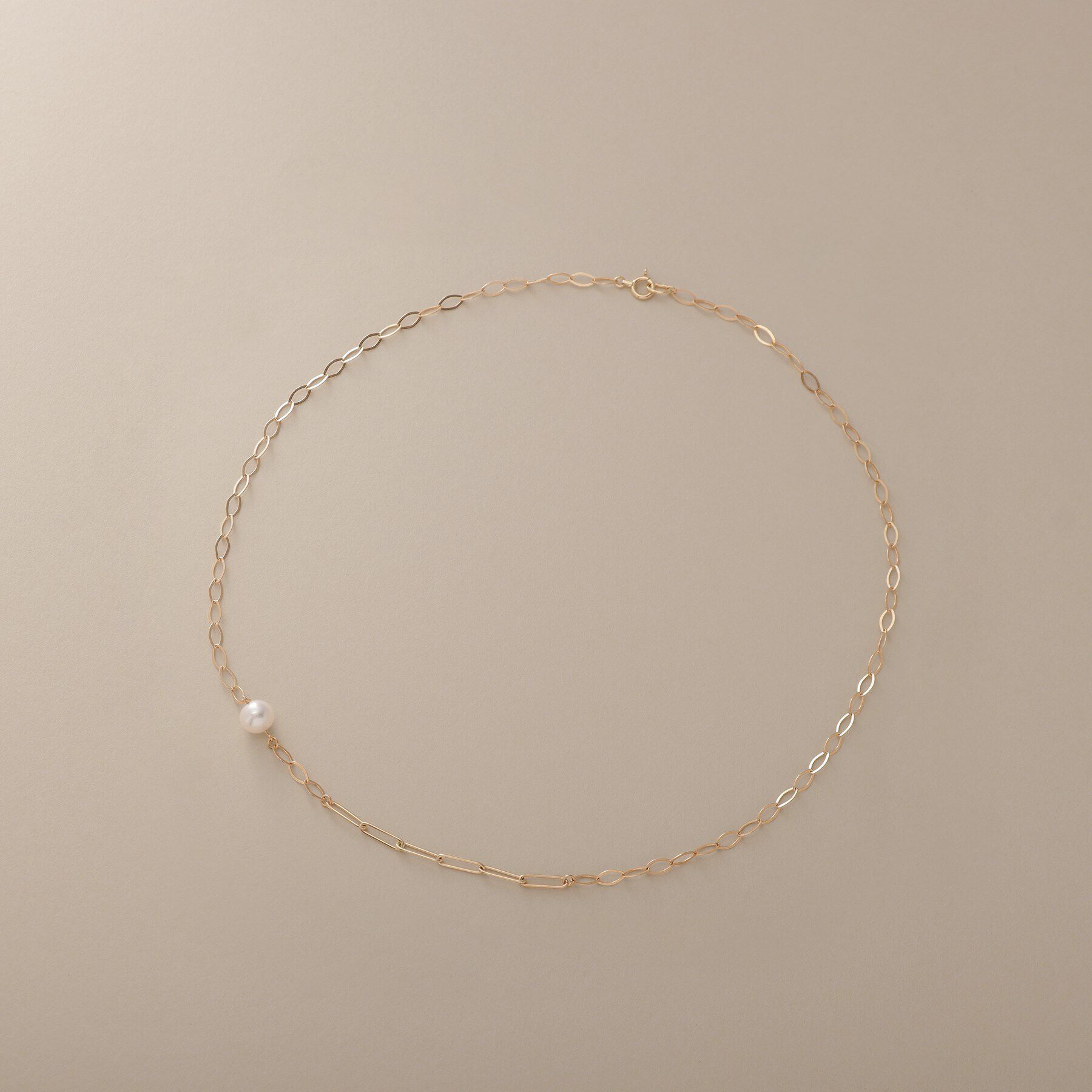 COCOSHNIK「K10パール PCチェーン ネックレス」|ネックレス|