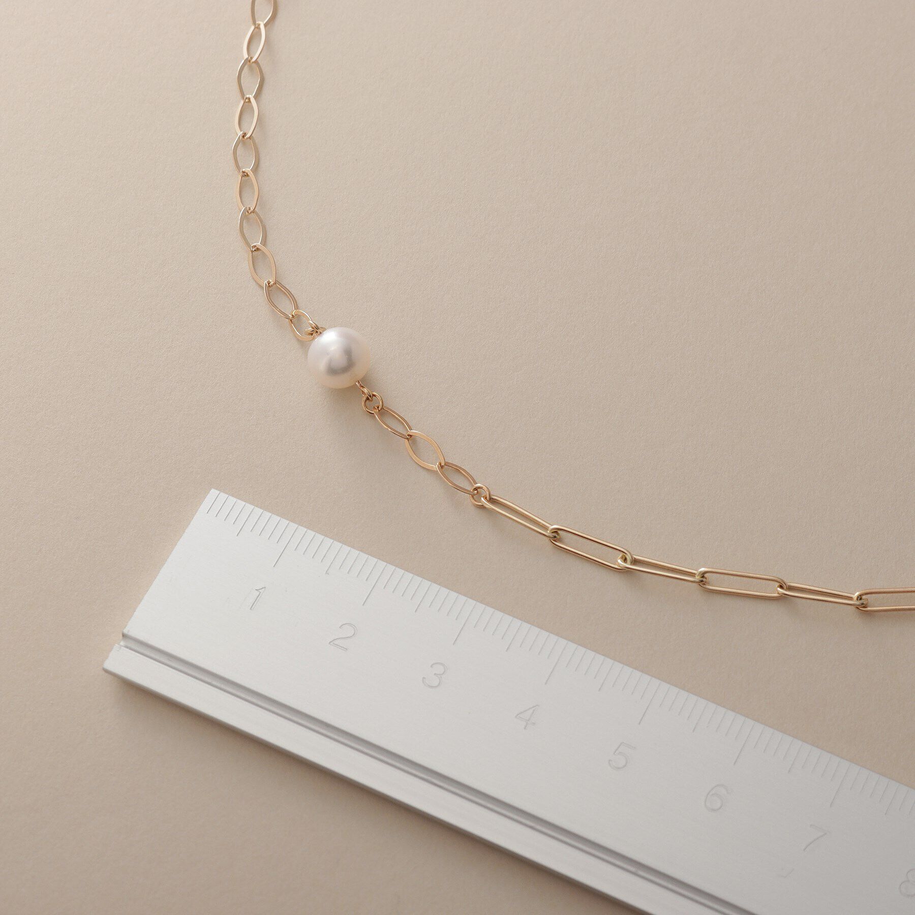 COCOSHNIK「K10パール PCチェーン ネックレス」|ネックレス|