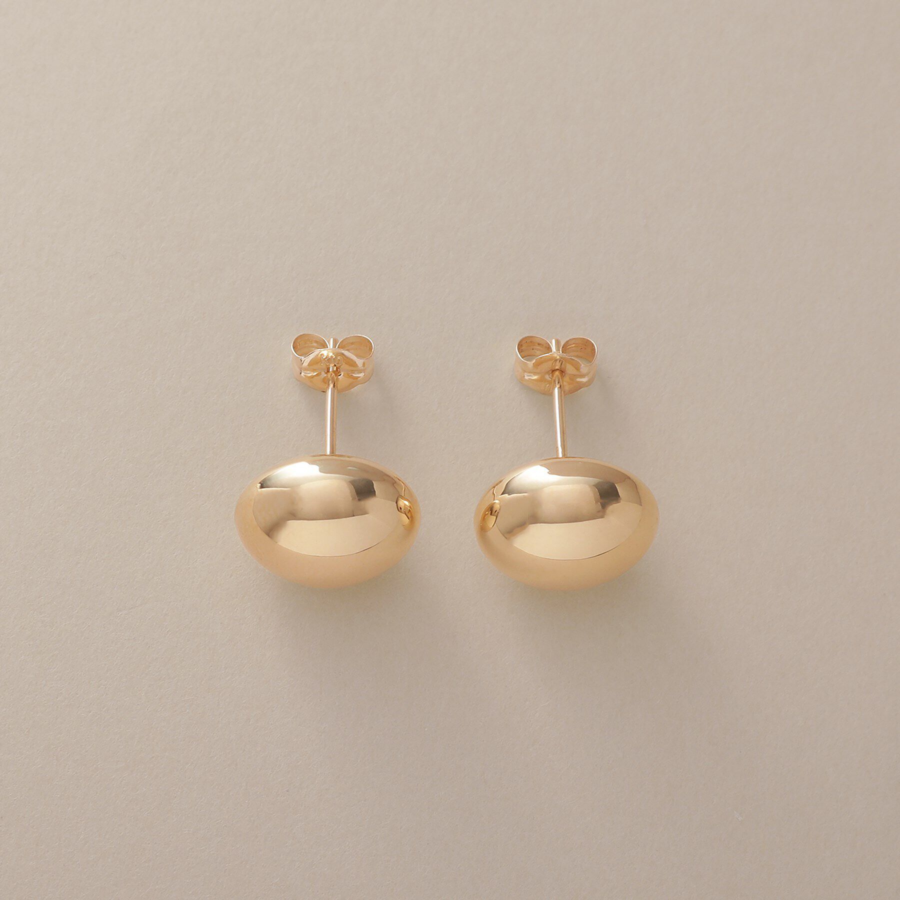 COCOSHNIK「K10中空オーバル ピアス」|ピアス|