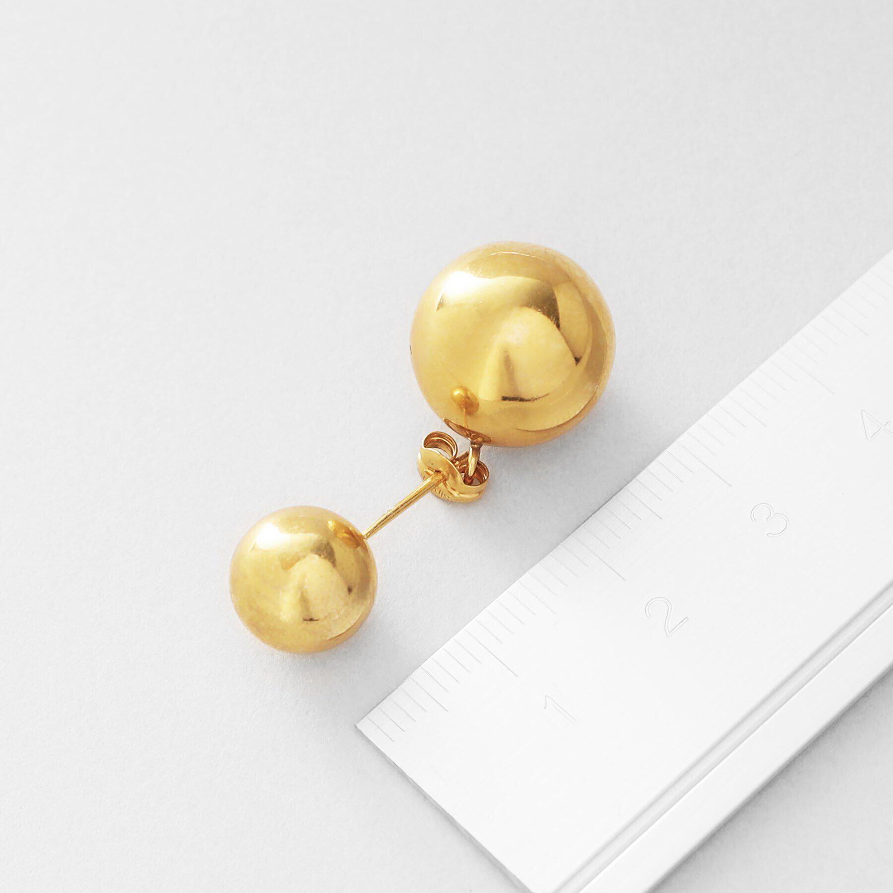 COCOSHNIK ONKITSCH「シルバー ホロウピアス ボール フロントバック GP」|ピアス|