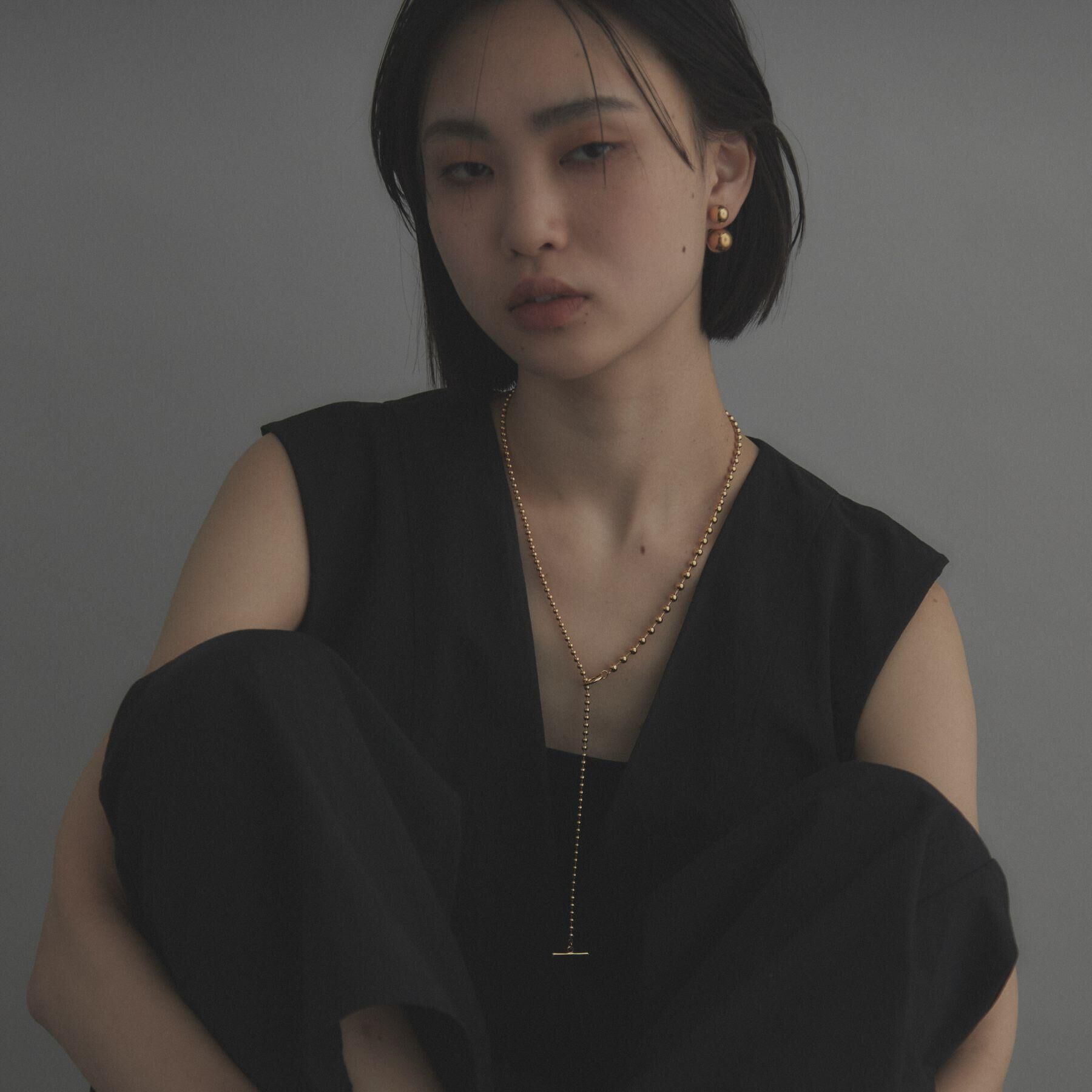 COCOSHNIK ONKITSCH「シルバー ホロウピアス ボール フロントバック GP」|ピアス|