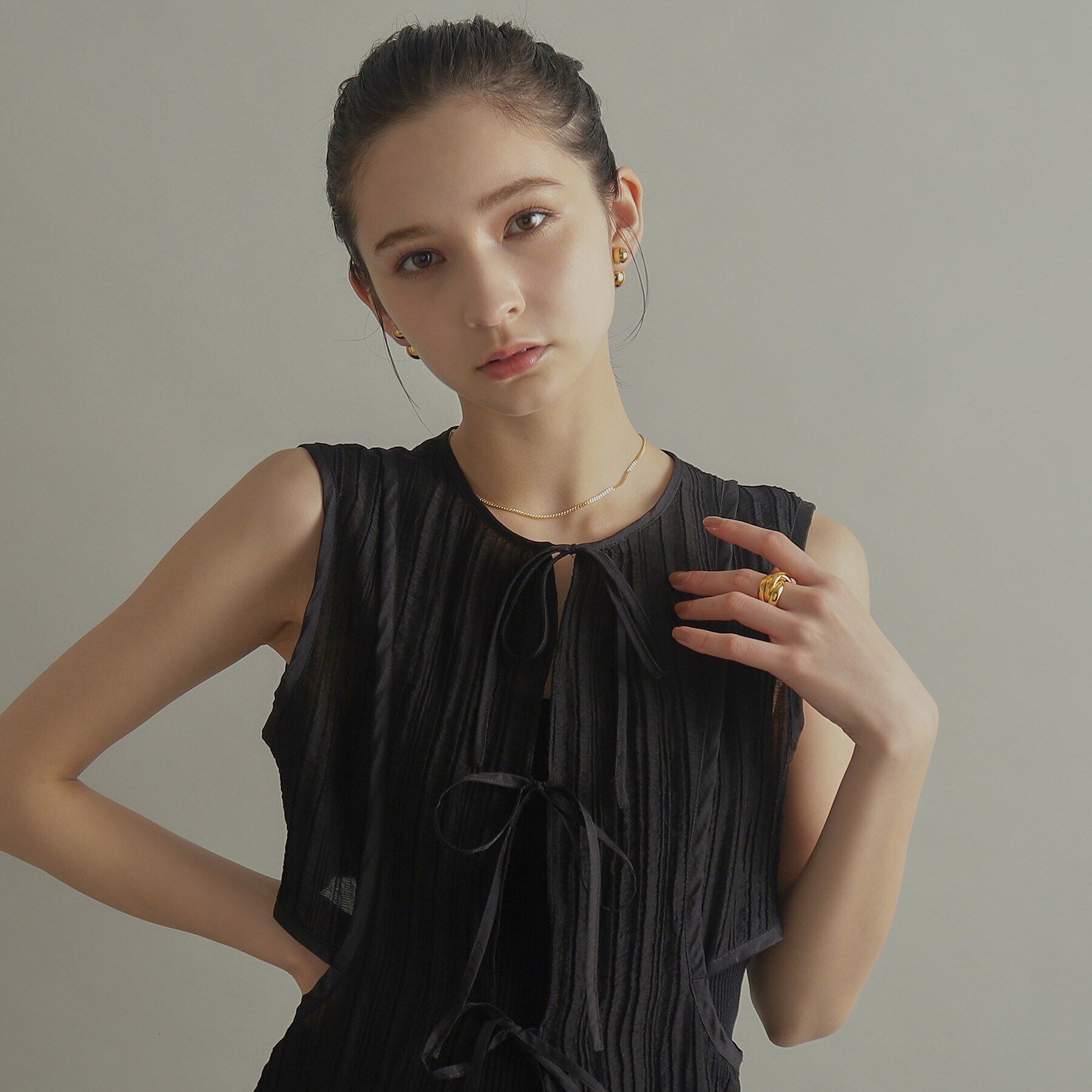 COCOSHNIK ONKITSCH「シルバー ホロウピアス ボール フロントバック GP」|ピアス|