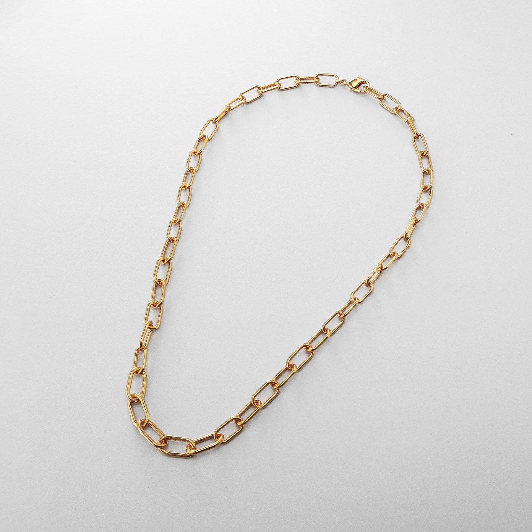 COCOSHNIK ONKITSCH「シルバー デザインチェーン ケーブルグラデーションネックレスGP」|ネックレス|