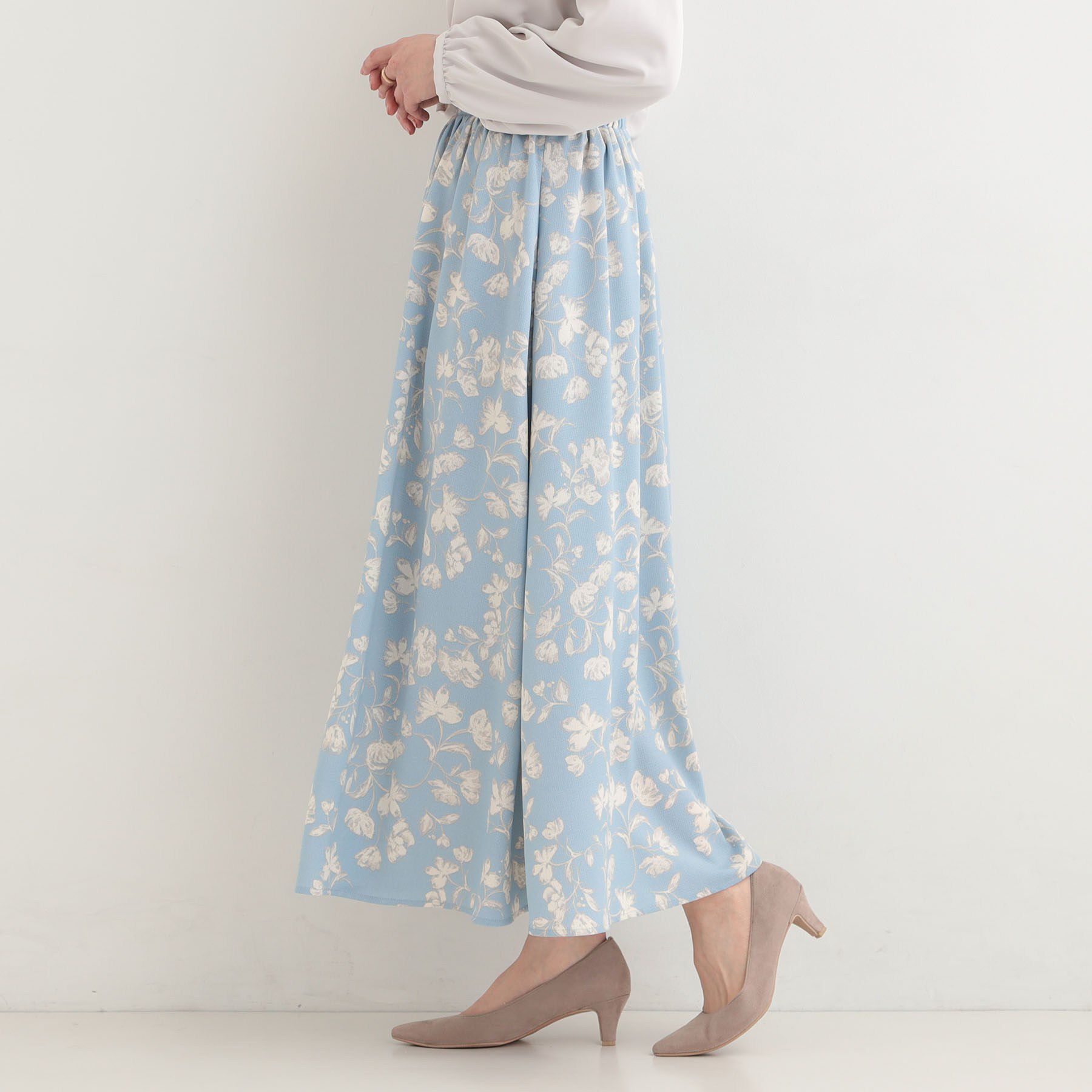 SHOO･LA･RUE「【着丈選べる】アソート柄フレアスカート」|スカート|