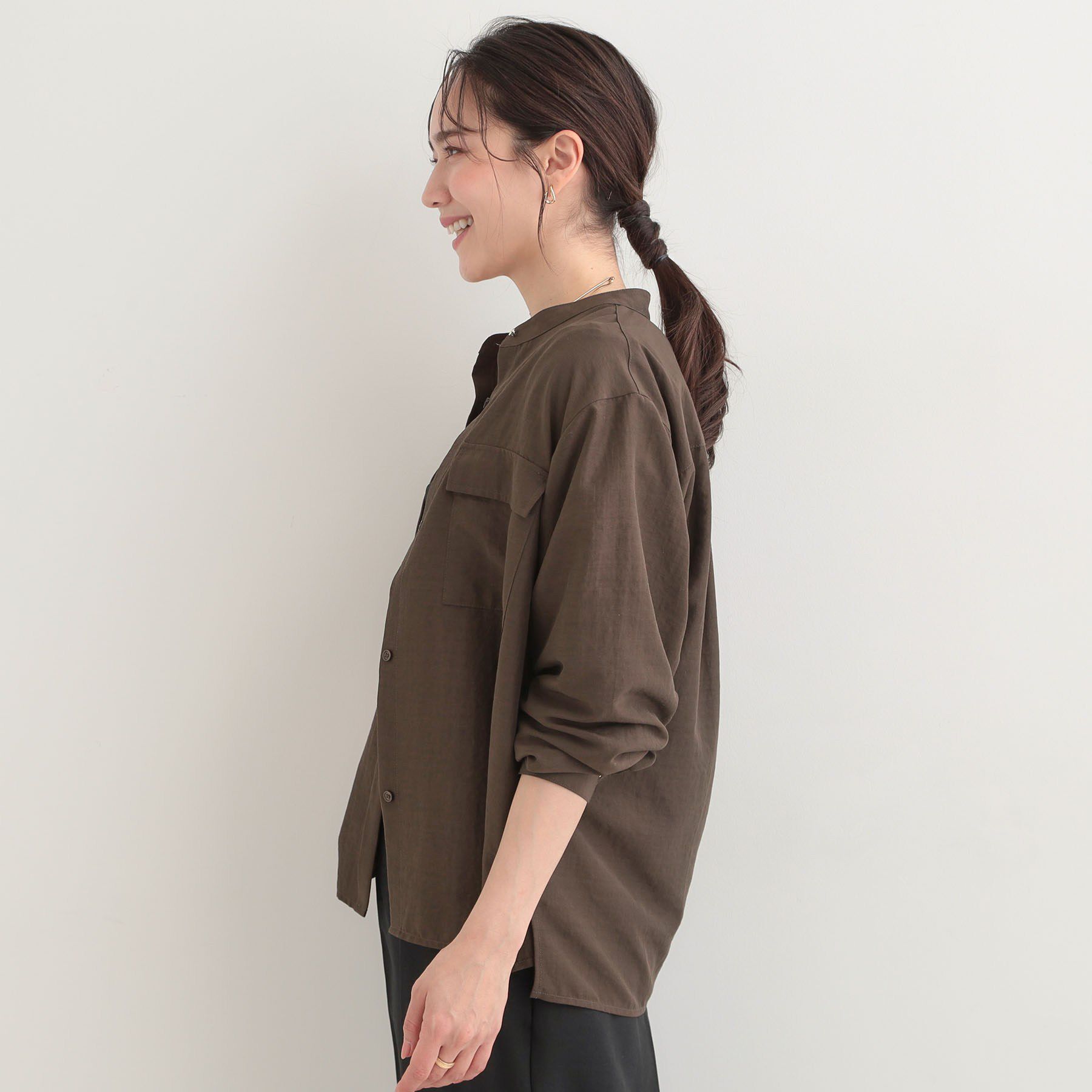 SHOO･LA･RUE「【洗濯後シワになりにくい/UV】フラップポケットシャツ」|シャツ・ブラウス|