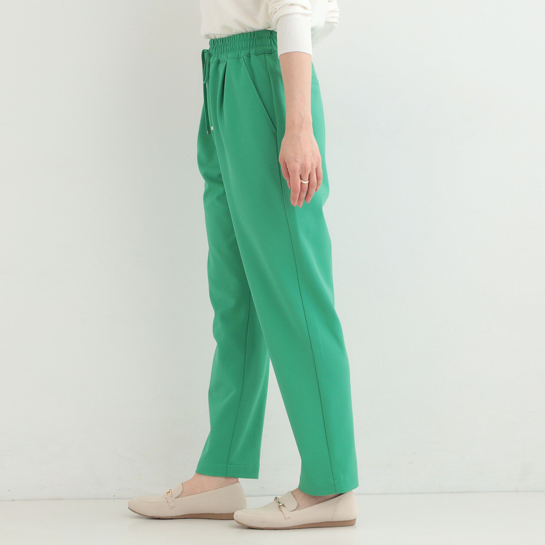 SHOO･LA･RUE「【SS-LL/洗濯後しわになりにくい】スマートに見えるイージーテーパードパンツ」|その他|