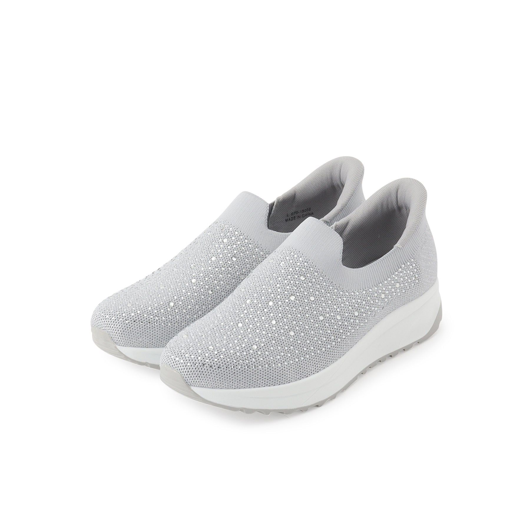 SHOO･LA･RUE「【シュッと履ける】キラキラニットスリッポン」|その他|シルバー(006)