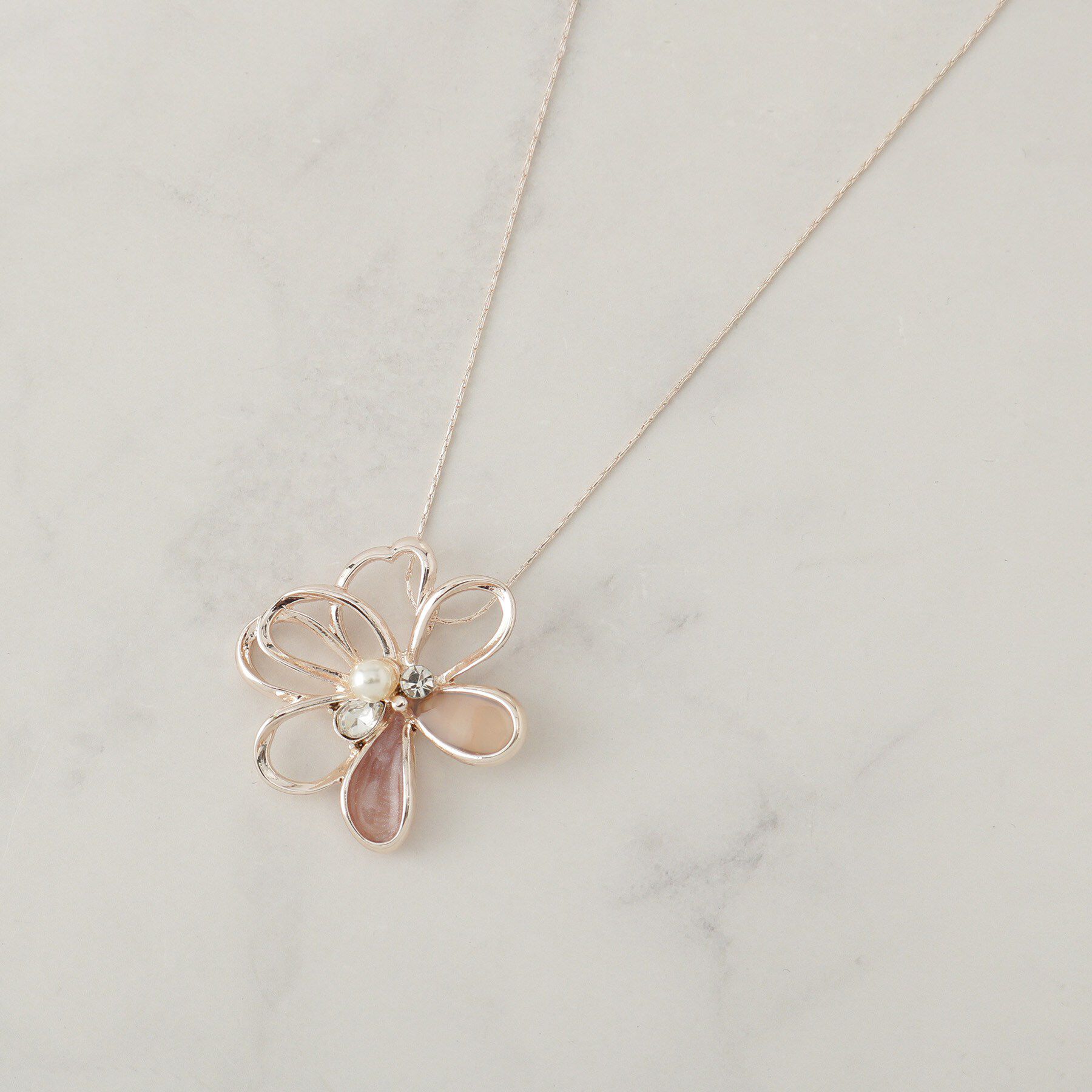 SHOO･LA･RUE「エポ花モチーフネックレス」|ネックレス|