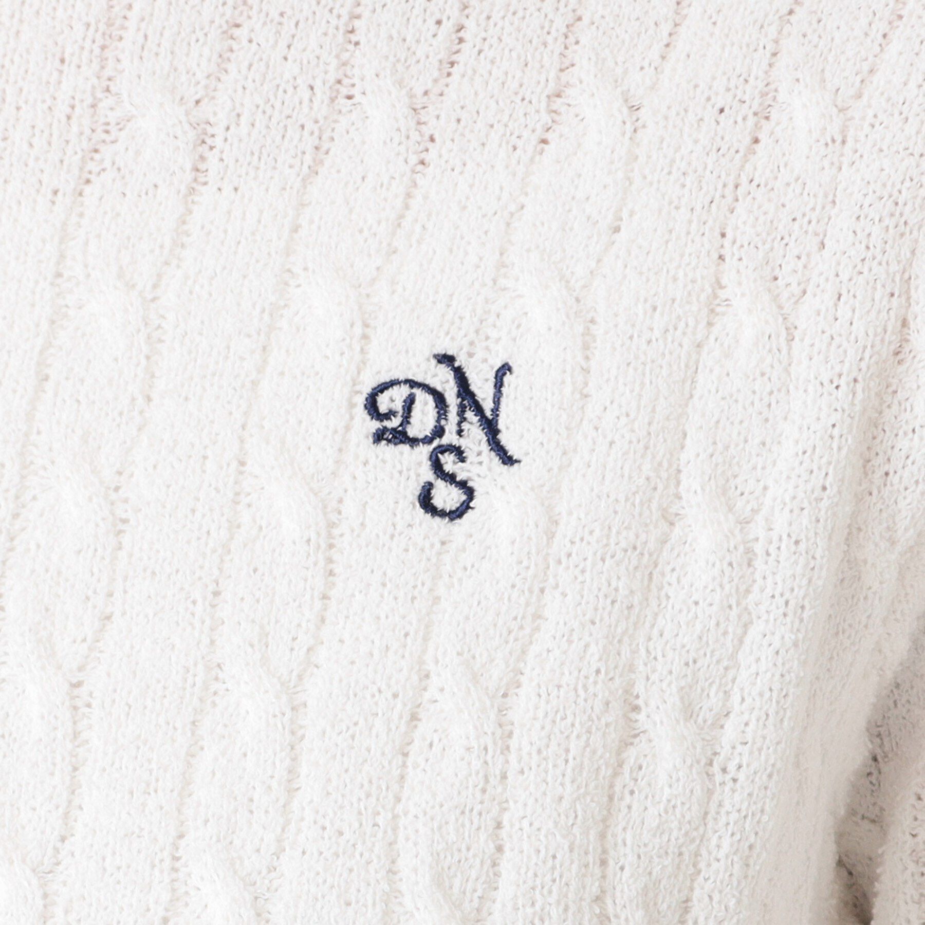 Dessin「【洗える】ケーブルクルーネックニット」|ニット・セーター|