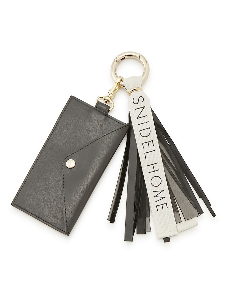 SNIDEL HOME「SNIDEL HOME ロゴチャーム」|定期入れ|BLK