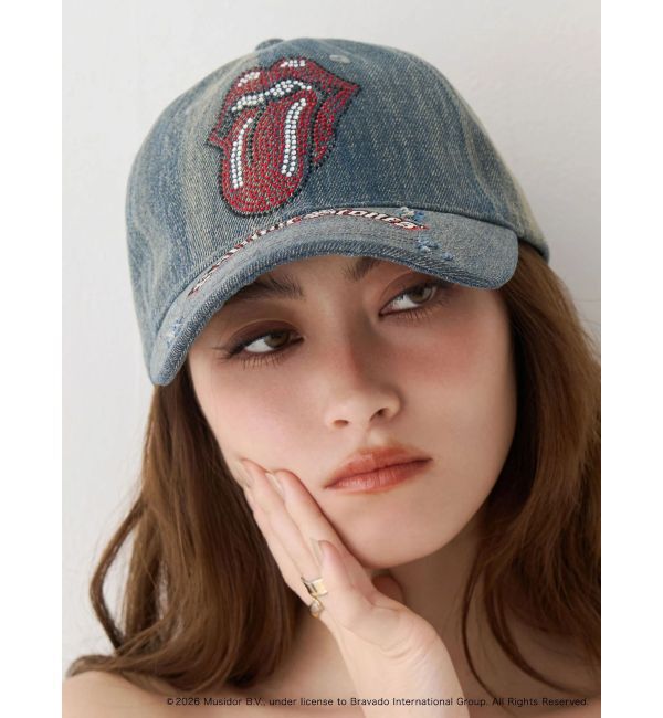 EVRIS「【ザ・ローリング・ストーンズ】ラインストーンCAP」|キャップ・キャスケット|