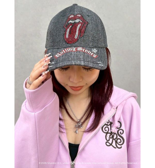 EVRIS「【ザ・ローリング・ストーンズ】ラインストーンCAP」|キャップ・キャスケット|