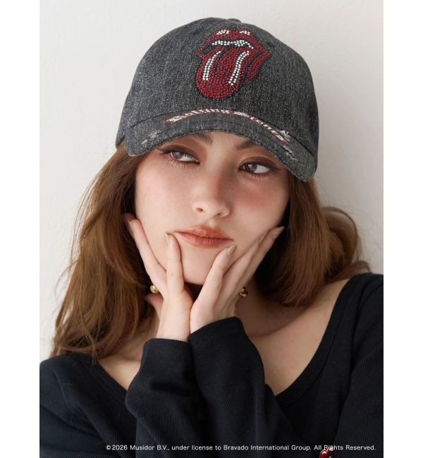 EVRIS「【ザ・ローリング・ストーンズ】ラインストーンCAP」|キャップ・キャスケット|
