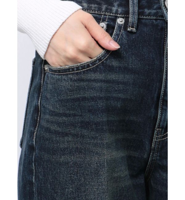 GYDA「ハイウエストfront and backダメージワイドデニムパンツ」|デニム|