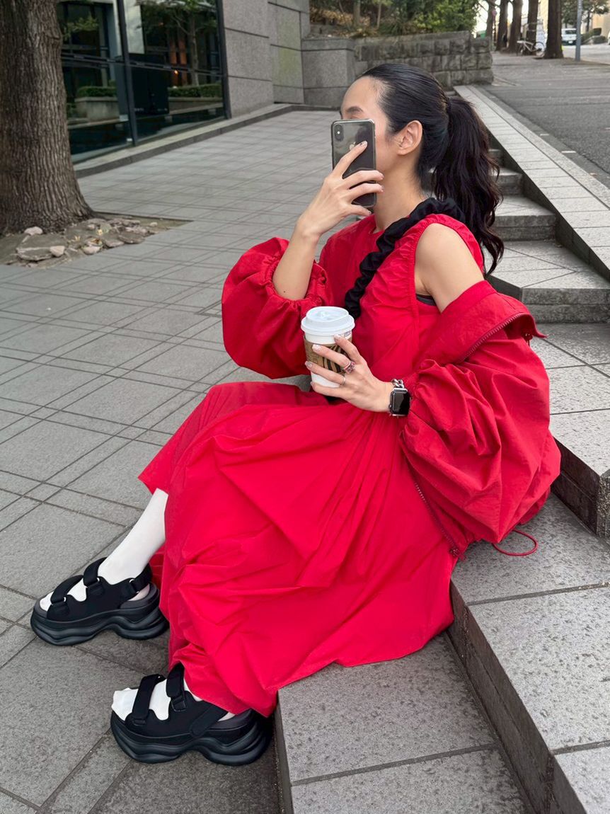 emmi atelier「ビッグフォルムフーディーブルゾン」|ブルゾン・スタジャン|