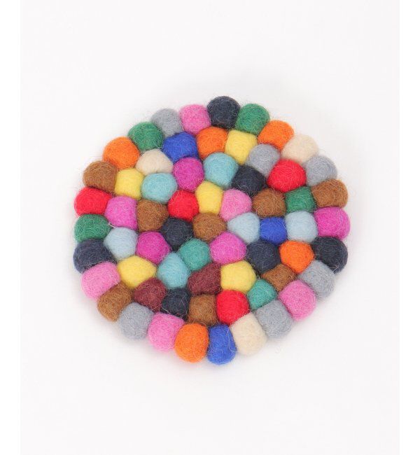 Lbc with Life「コースター サークル フェルトボール」|食器・キッチングッズ|