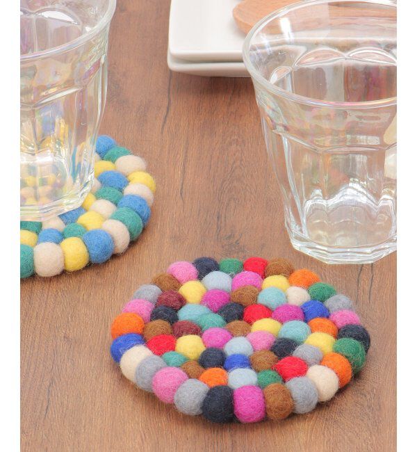 Lbc with Life「コースター サークル フェルトボール」|食器・キッチングッズ|ソノタ