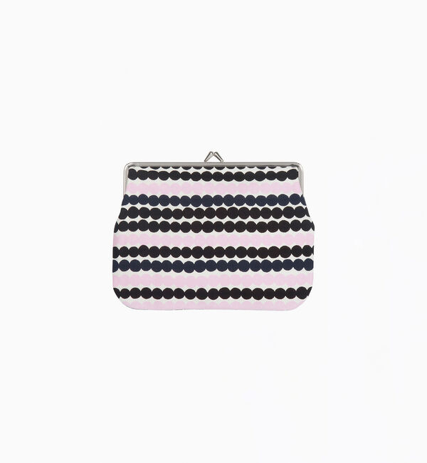 Marimekko「Rasymatto Puolikas Kukkaro  がま口ポーチ」|ポーチ|ホワイト&times;ピンク