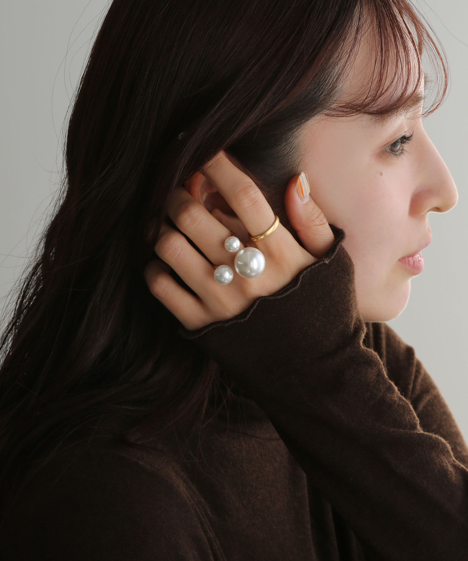  「大粒パールフォークリング」|リング|