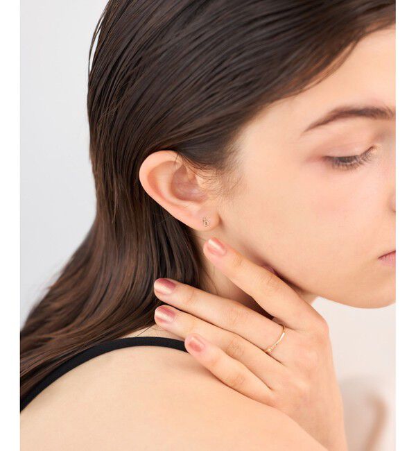 ete「K10YG ワンストローク ピアス」|ピアス|