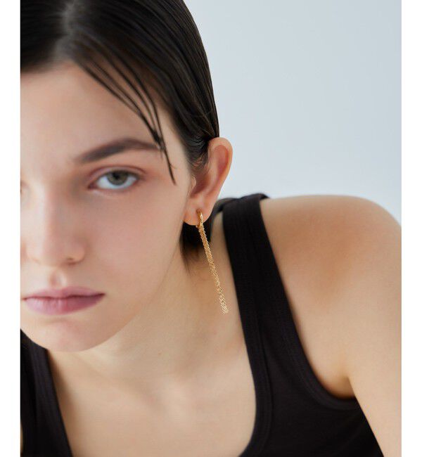 ete「フリンジ ハグイヤリング」|イヤリング|